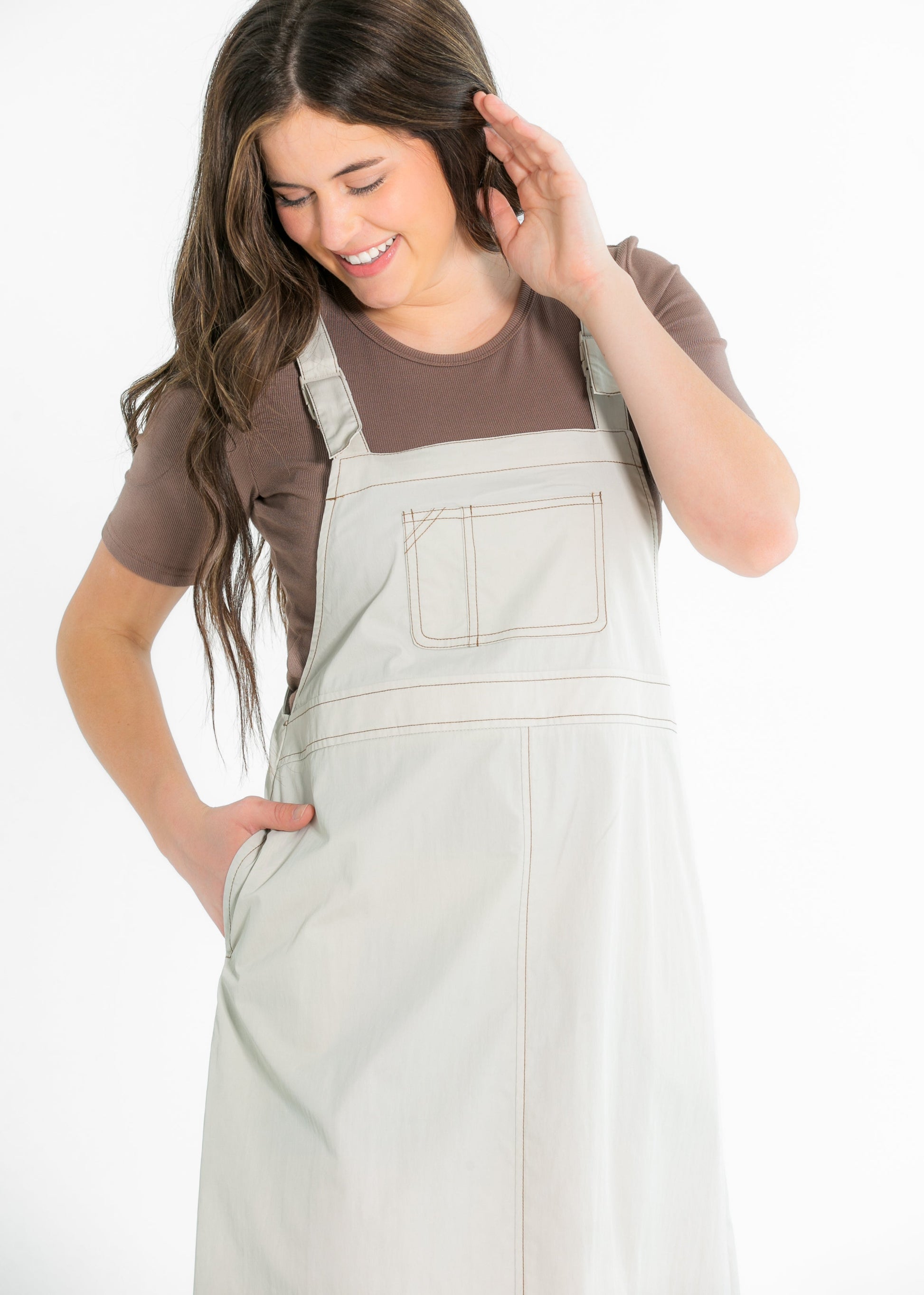 Overall Jumper Stone Wash Maxi Dress FF Dresses