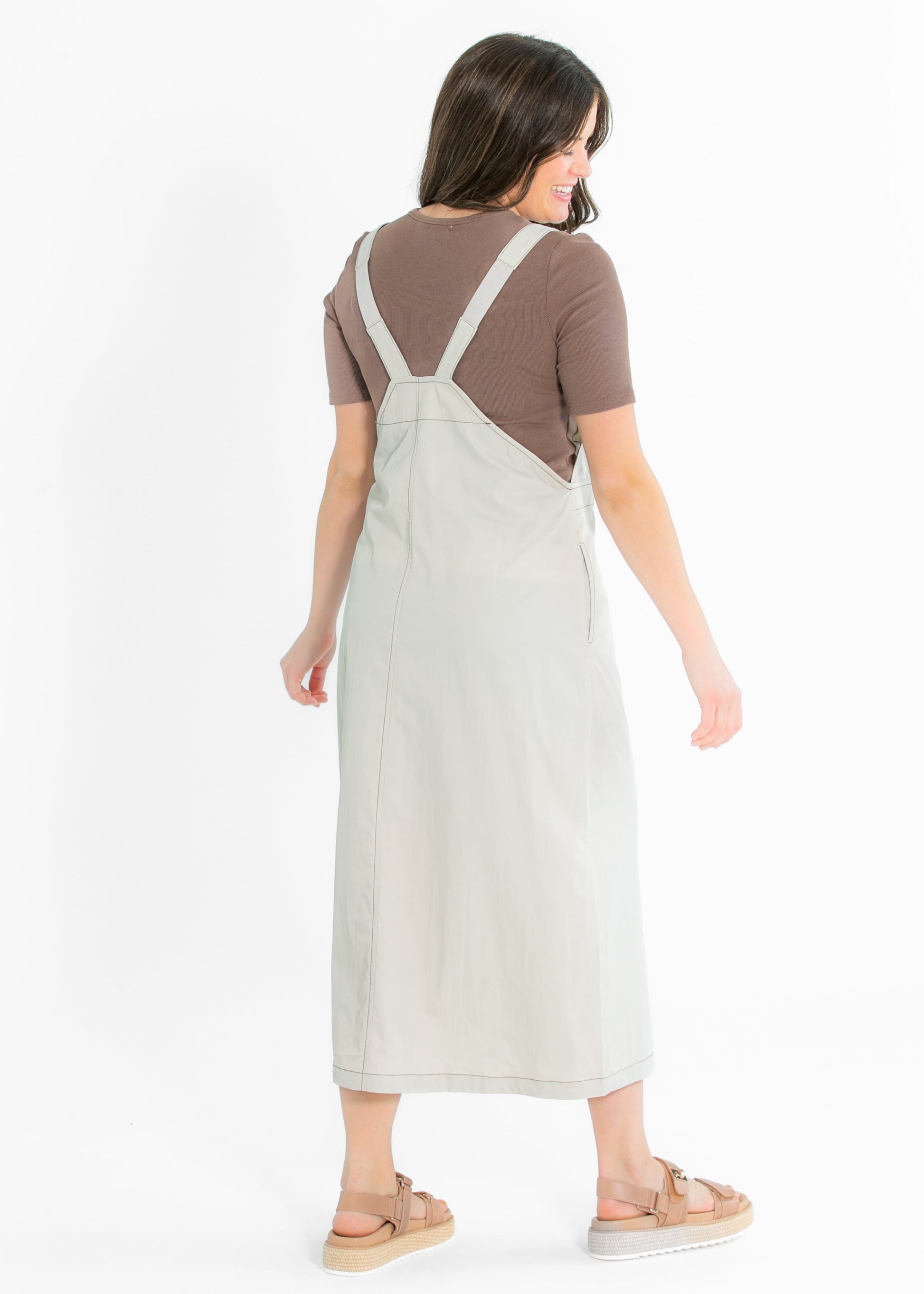 Overall Jumper Stone Wash Maxi Dress FF Dresses