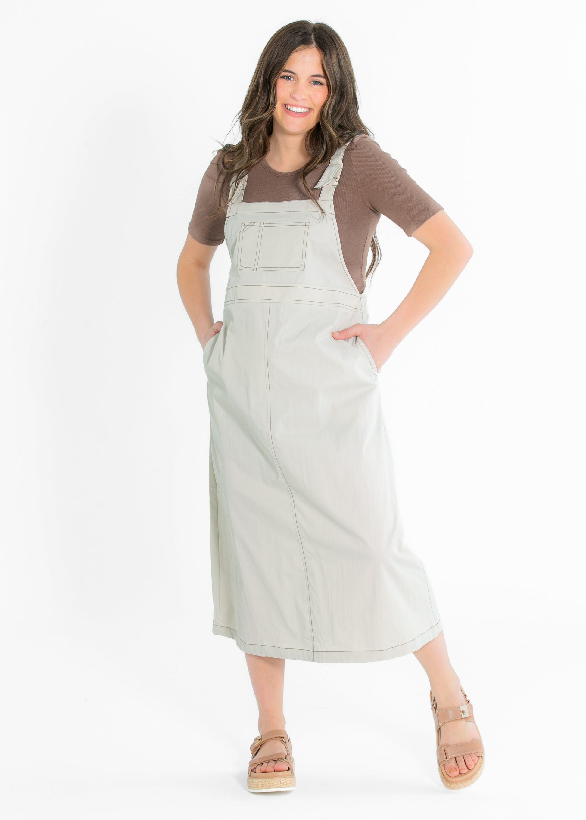 Overall Jumper Stone Wash Maxi Dress FF Dresses