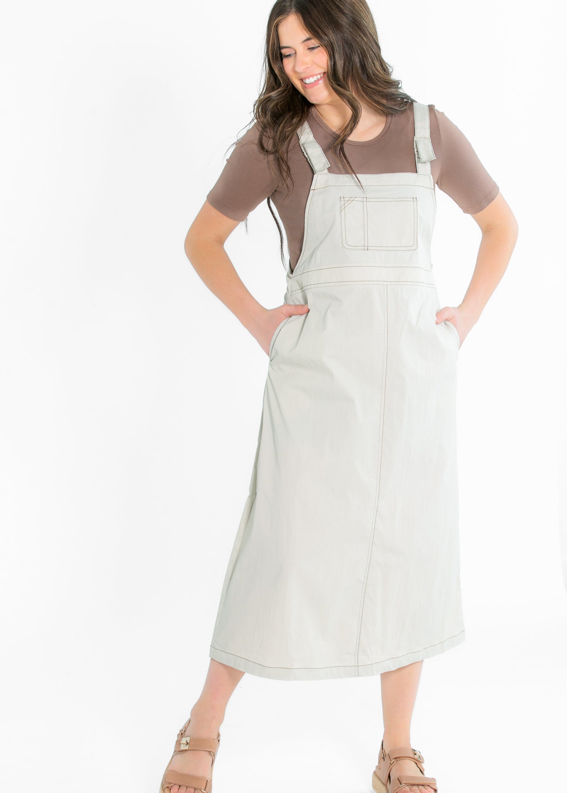 Overall Jumper Stone Wash Maxi Dress FF Dresses