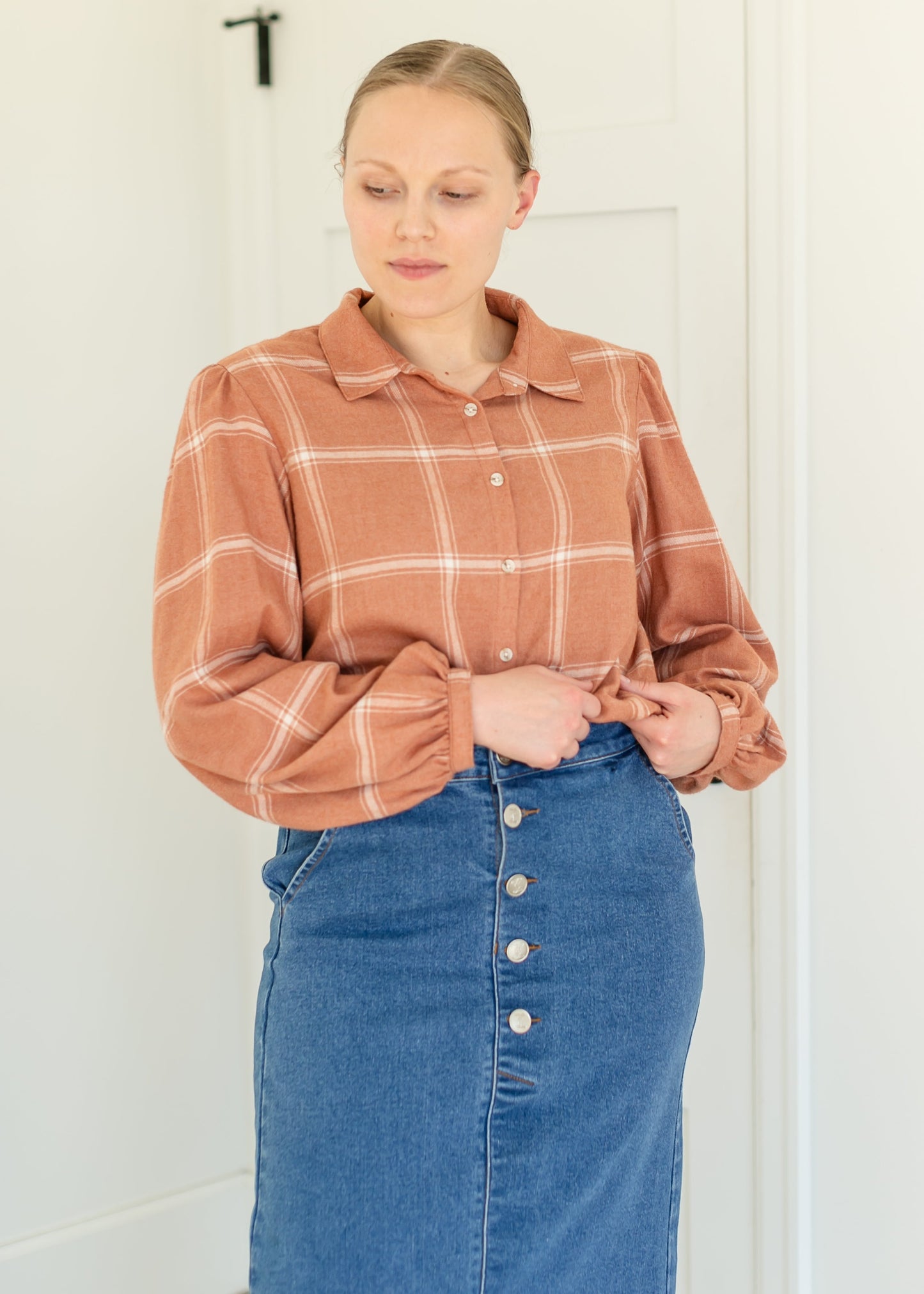 Overland Plaid Button Up Top FF Tops
