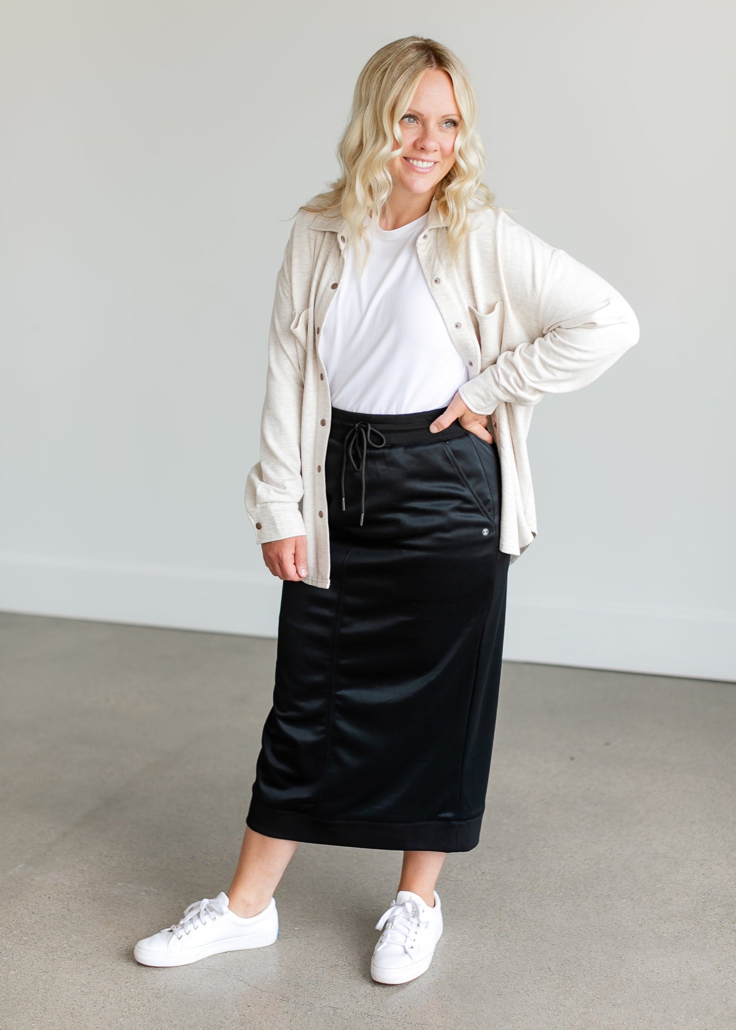 Oversized WFH Modal Shacket FF Tops