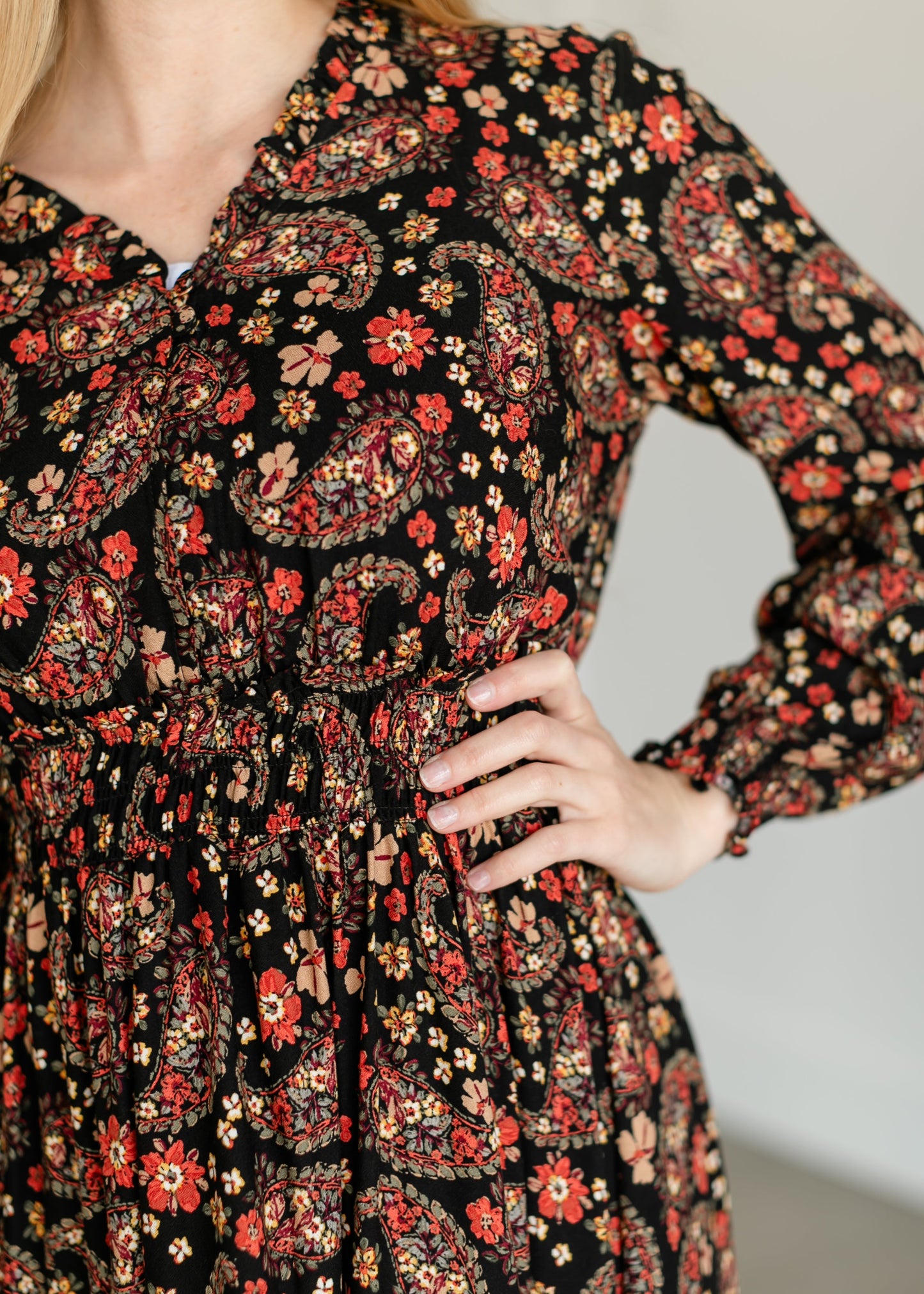 Paisley Floral Midi Dress FF Dresses