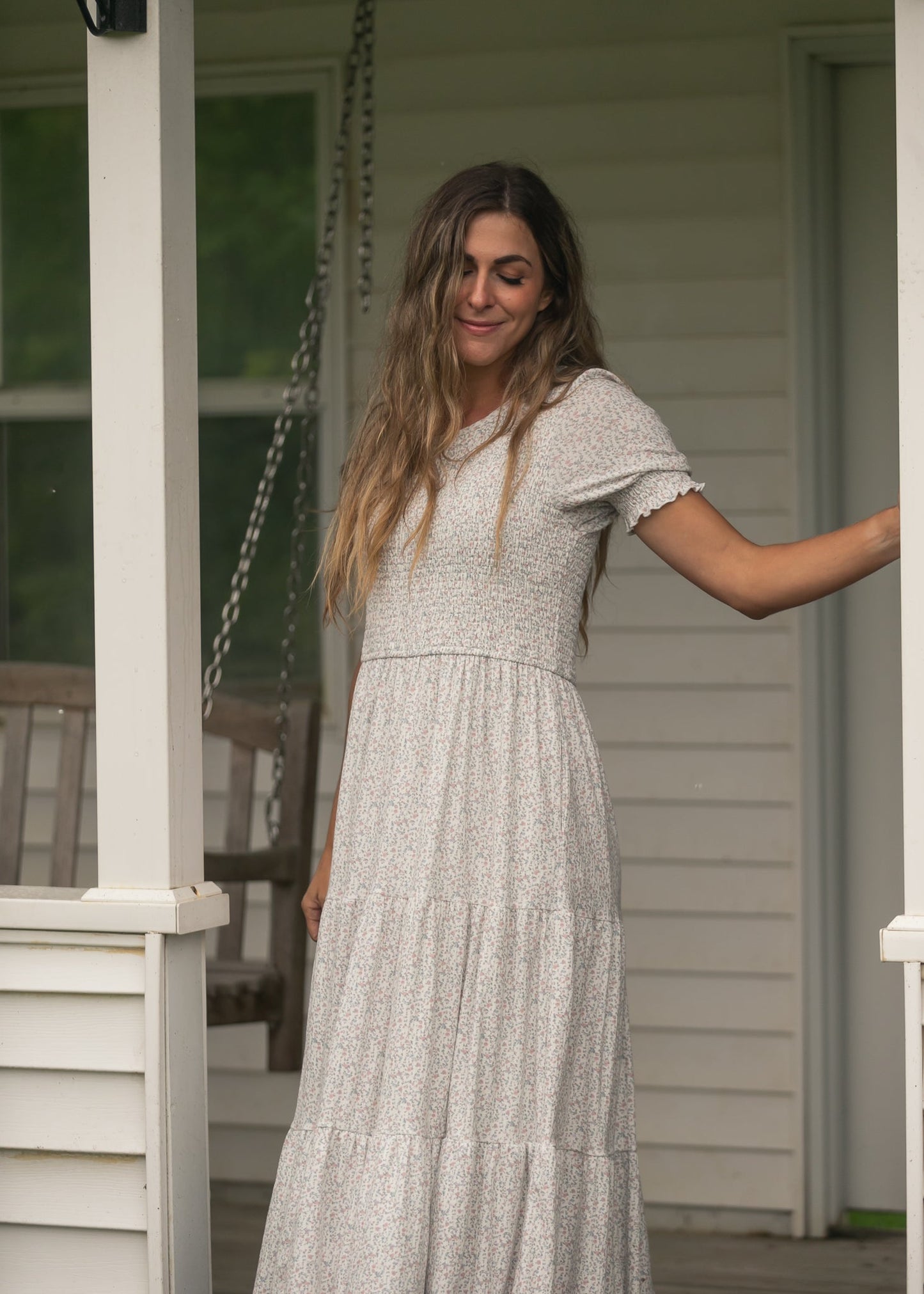 Penelope Smocked Midi Dress IC Dresses