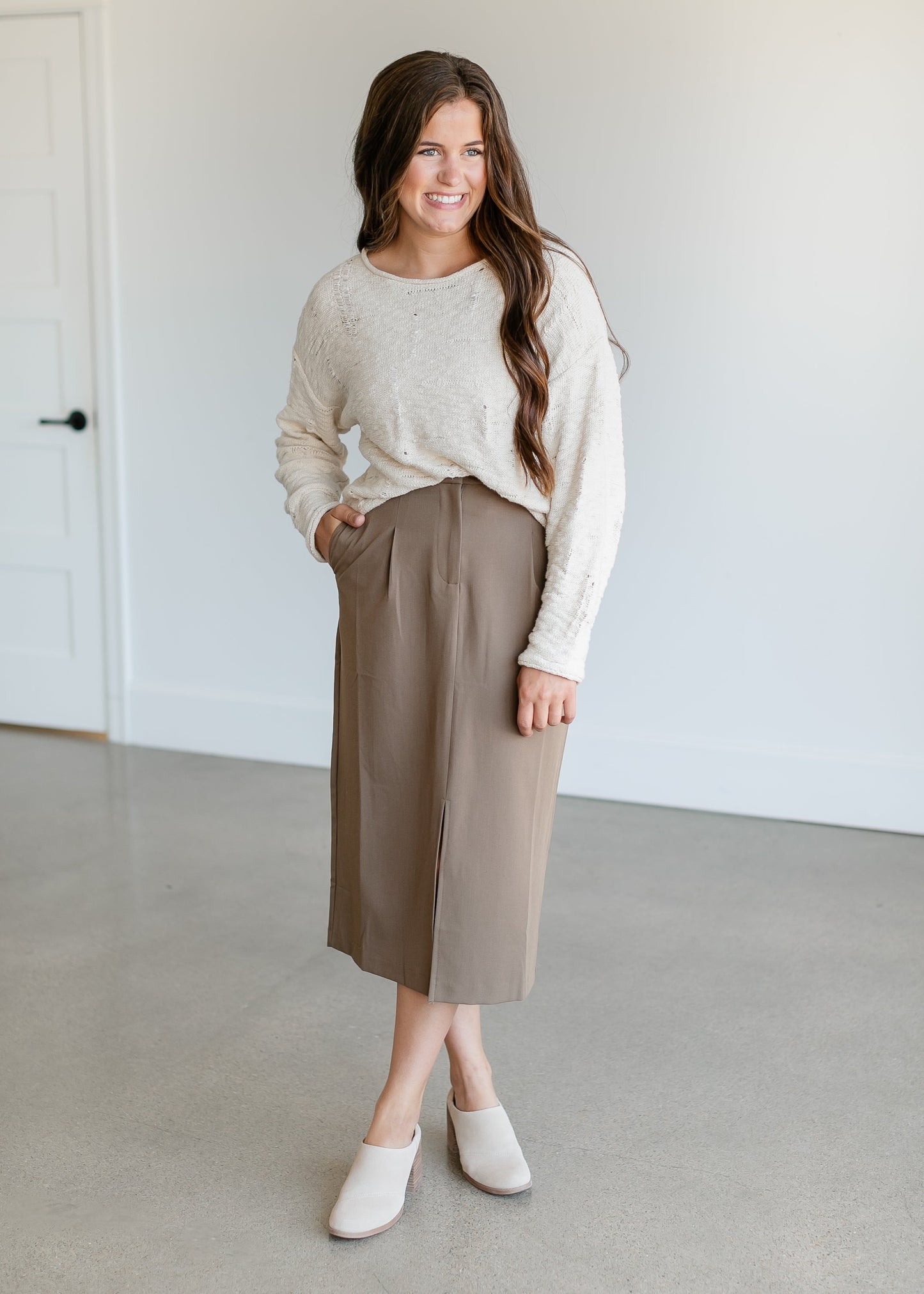 Penny Trouser Midi Skirt FF Skirts