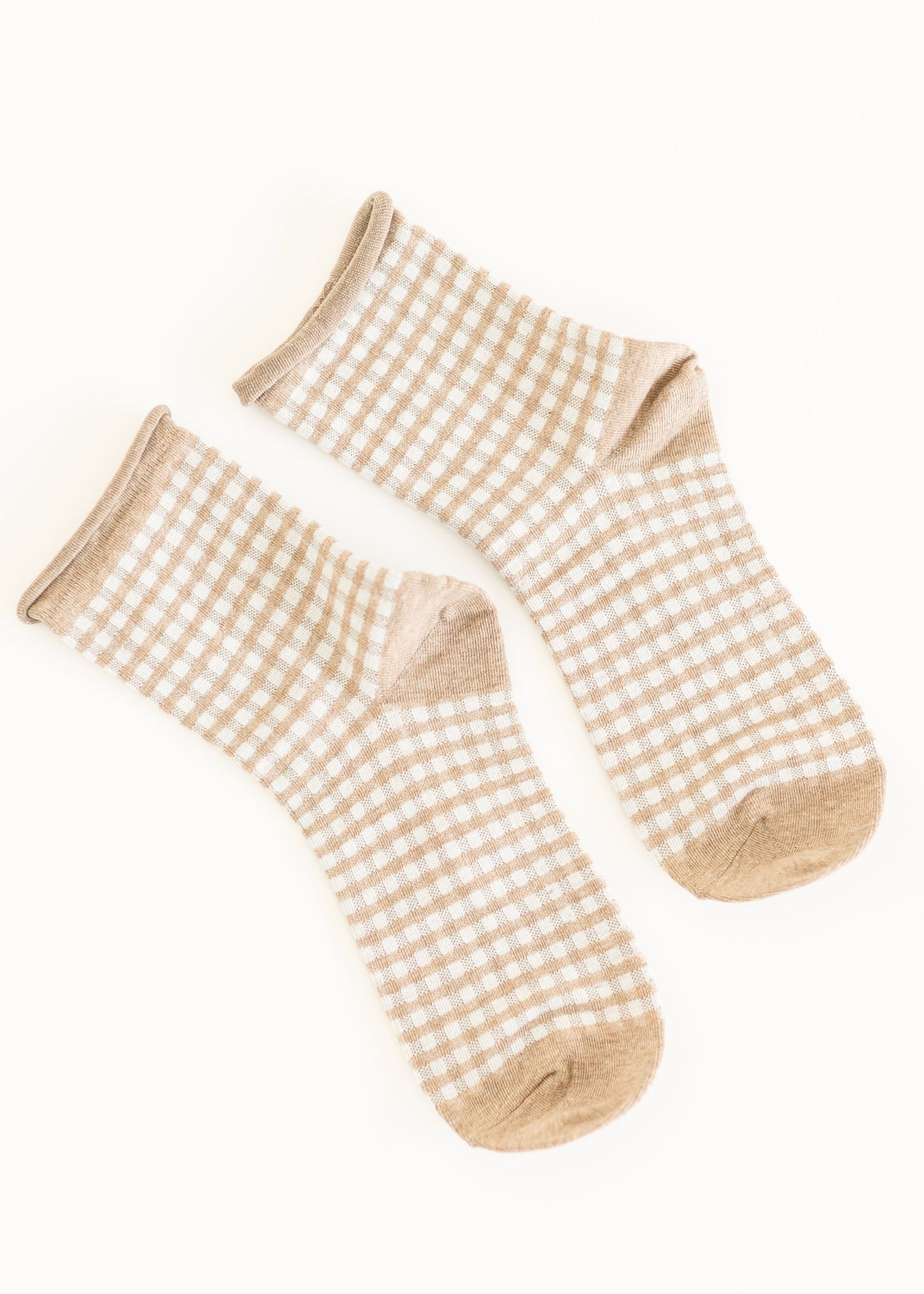 Picnic Gingham Mid Crew Socks Accessories