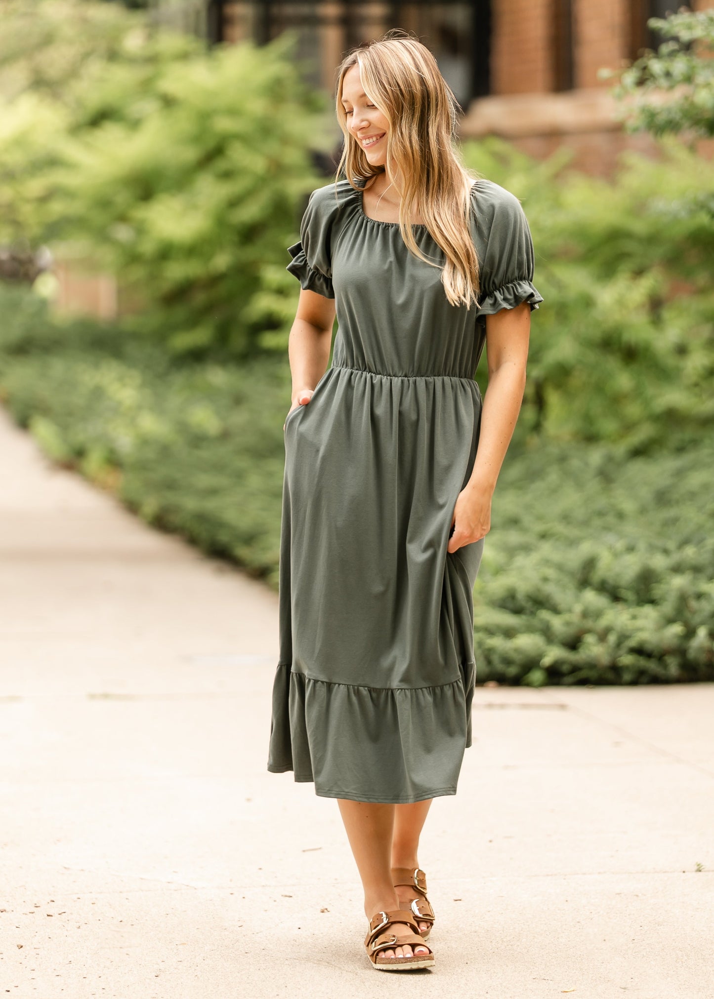Preorder Amy Puff Sleeve Midi Dress IC Dresses