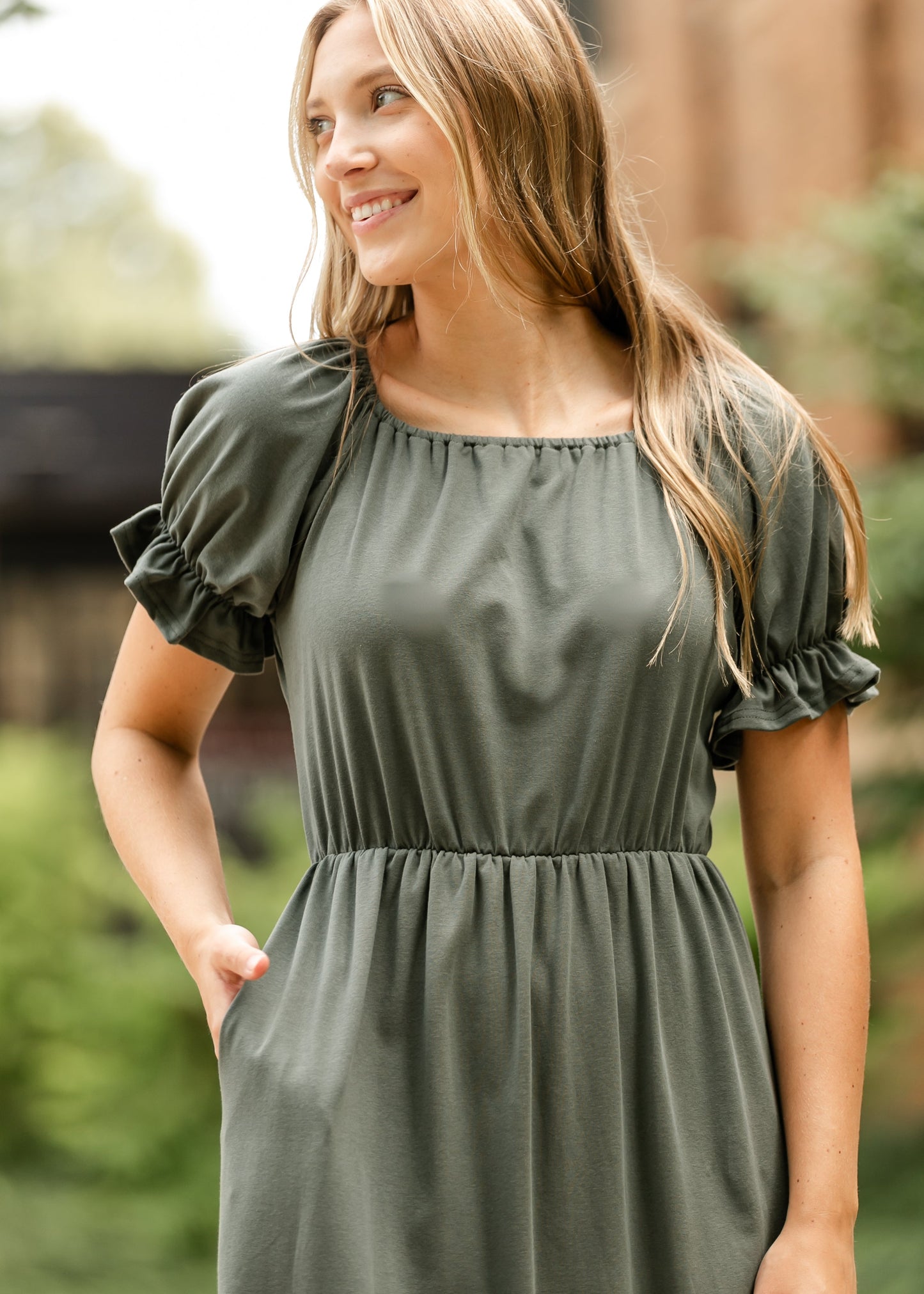 Preorder Amy Puff Sleeve Midi Dress IC Dresses