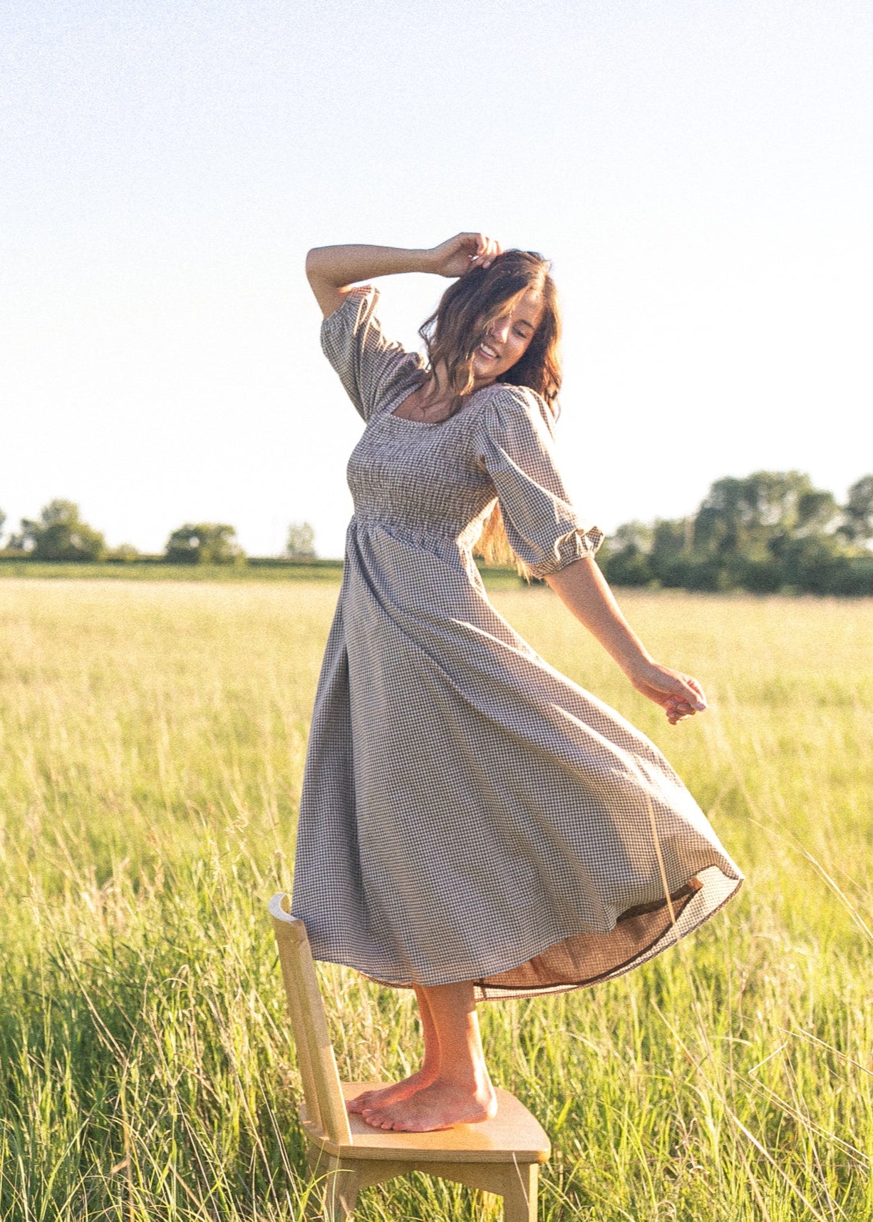 Preorder Kayleen Gingham Maxi Dress IC Dresses