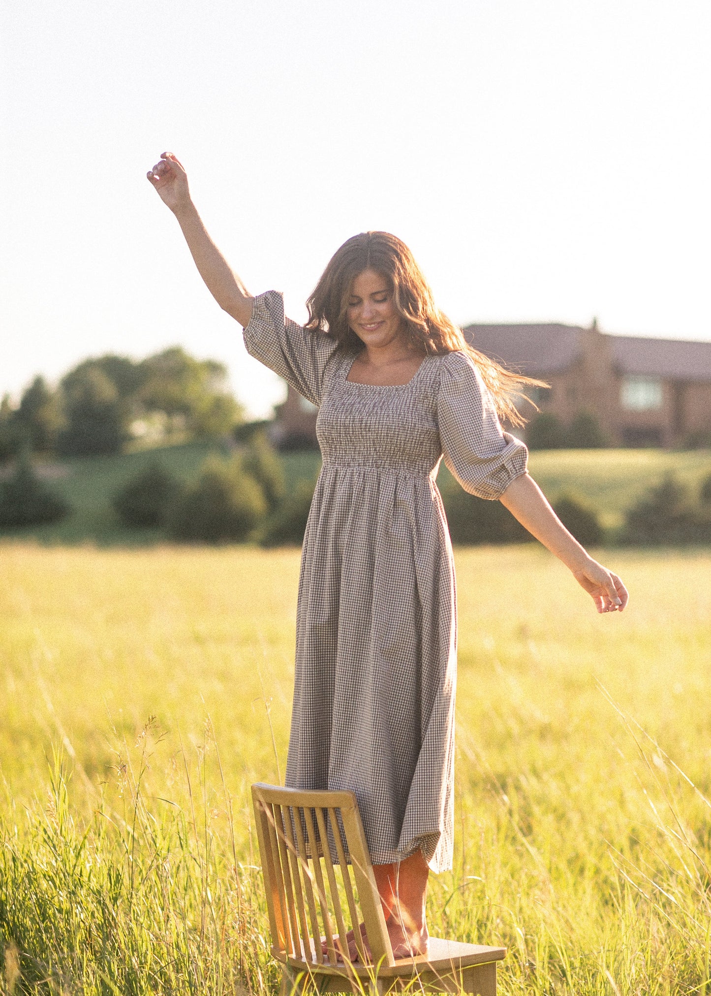 Preorder Kayleen Gingham Maxi Dress IC Dresses