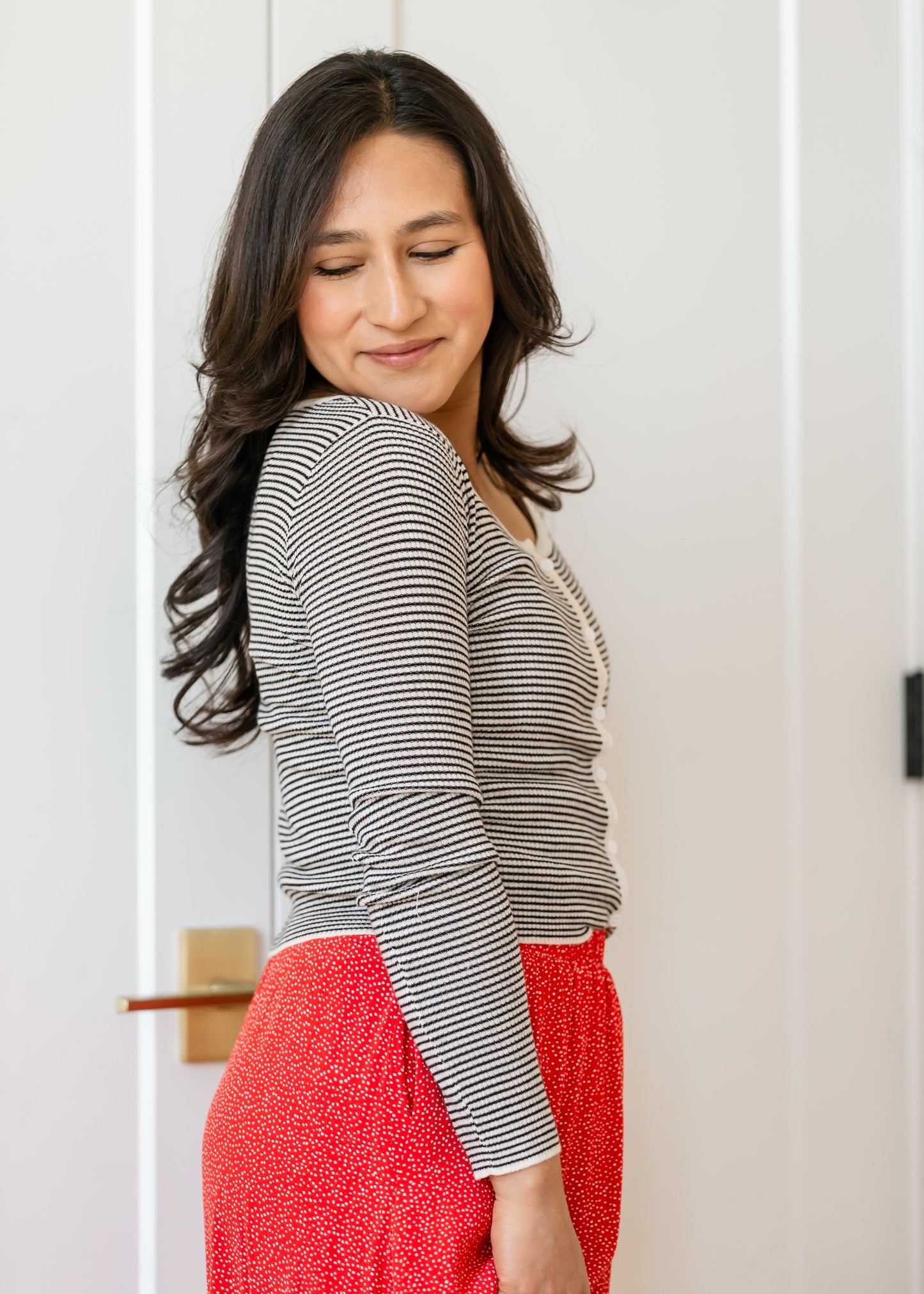 Prepster Buttoned Striped Cardigan FF Layering Essentials