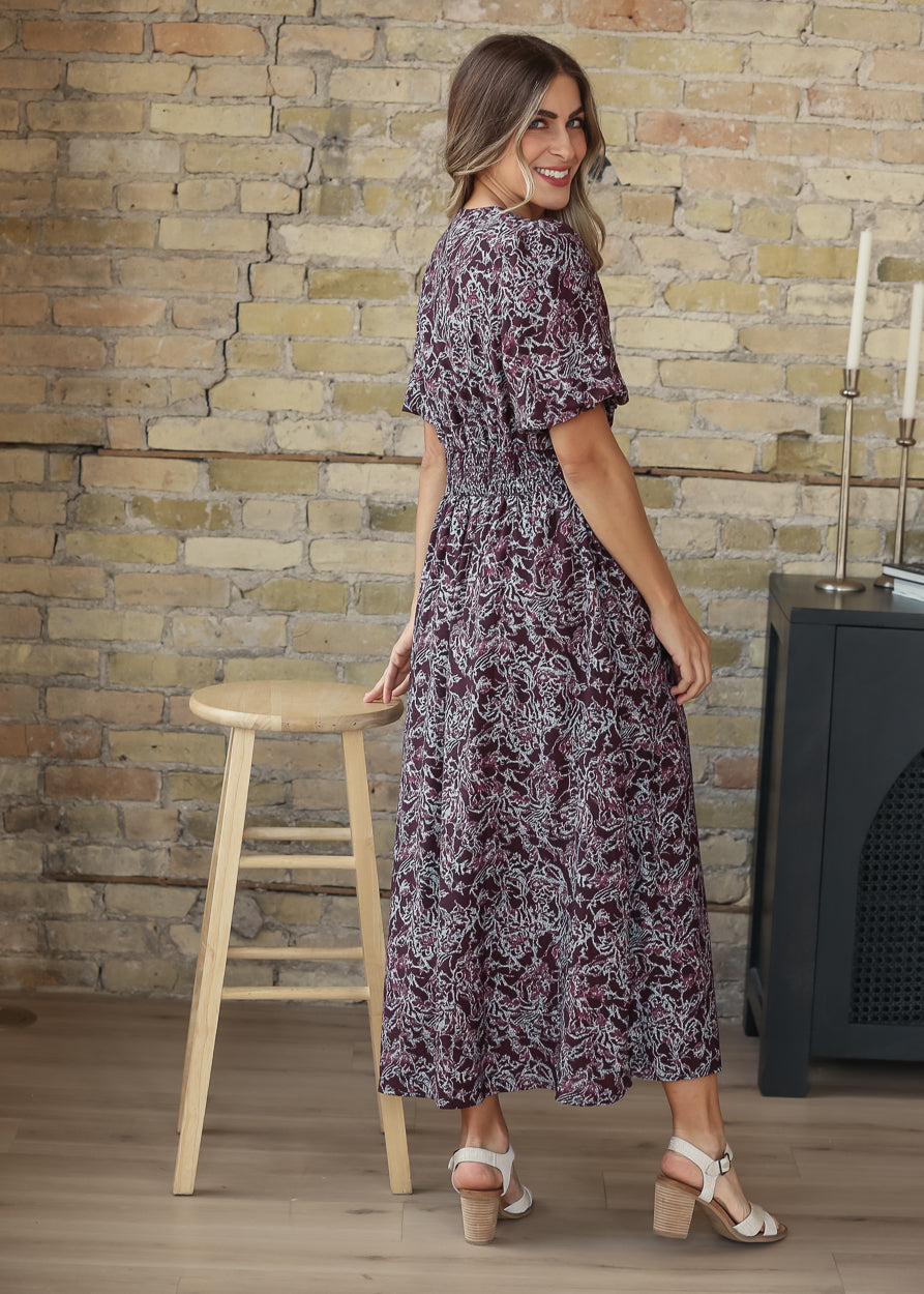 Printed Half Sleeve Maxi Dress FF Dresses