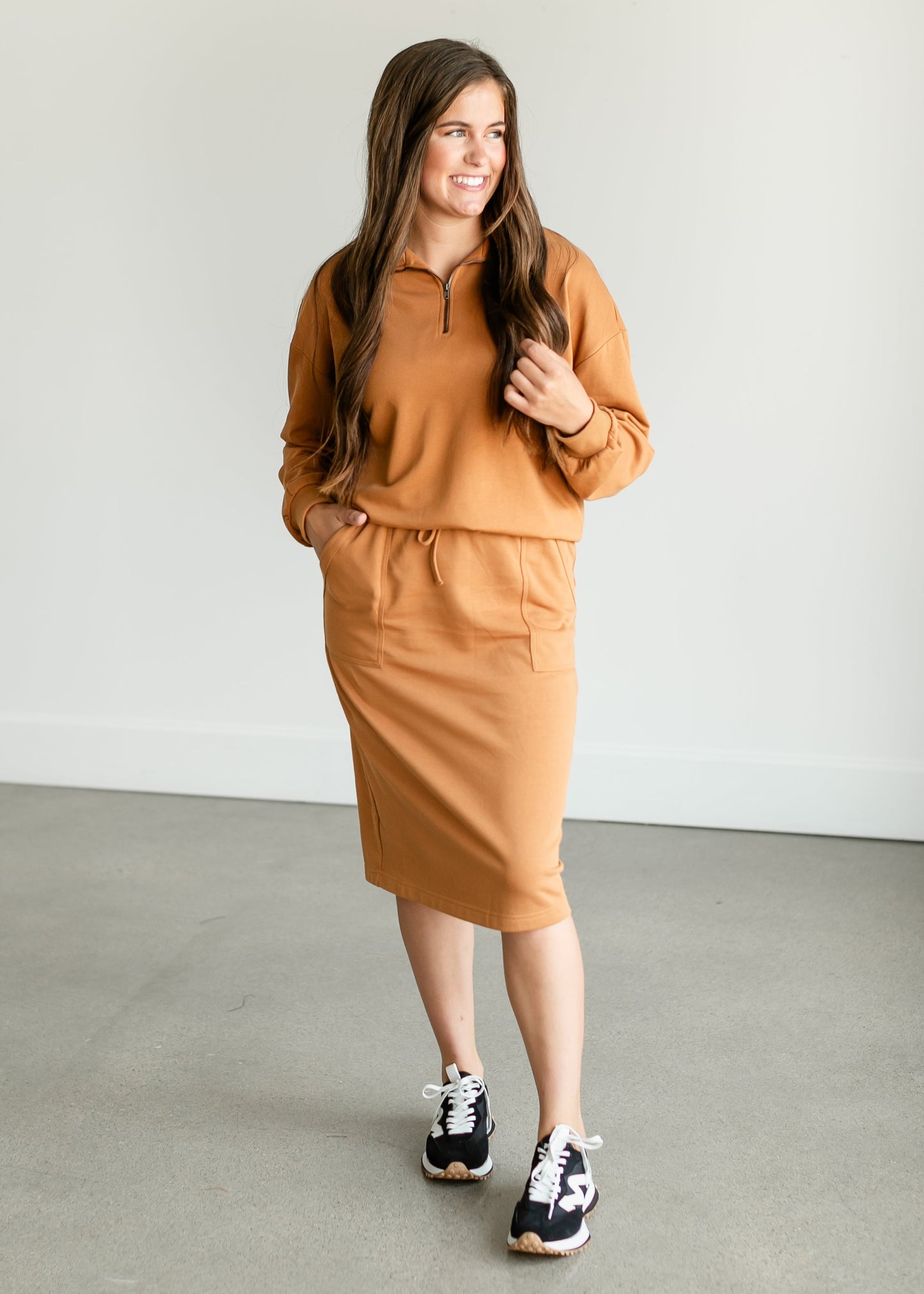 Quarter Zip French Terry Sweatshirt FF Tops