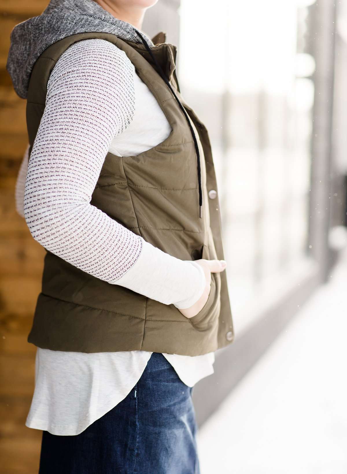 Quilted Hooded Puffer Vest - FINAL SALE FF Tops