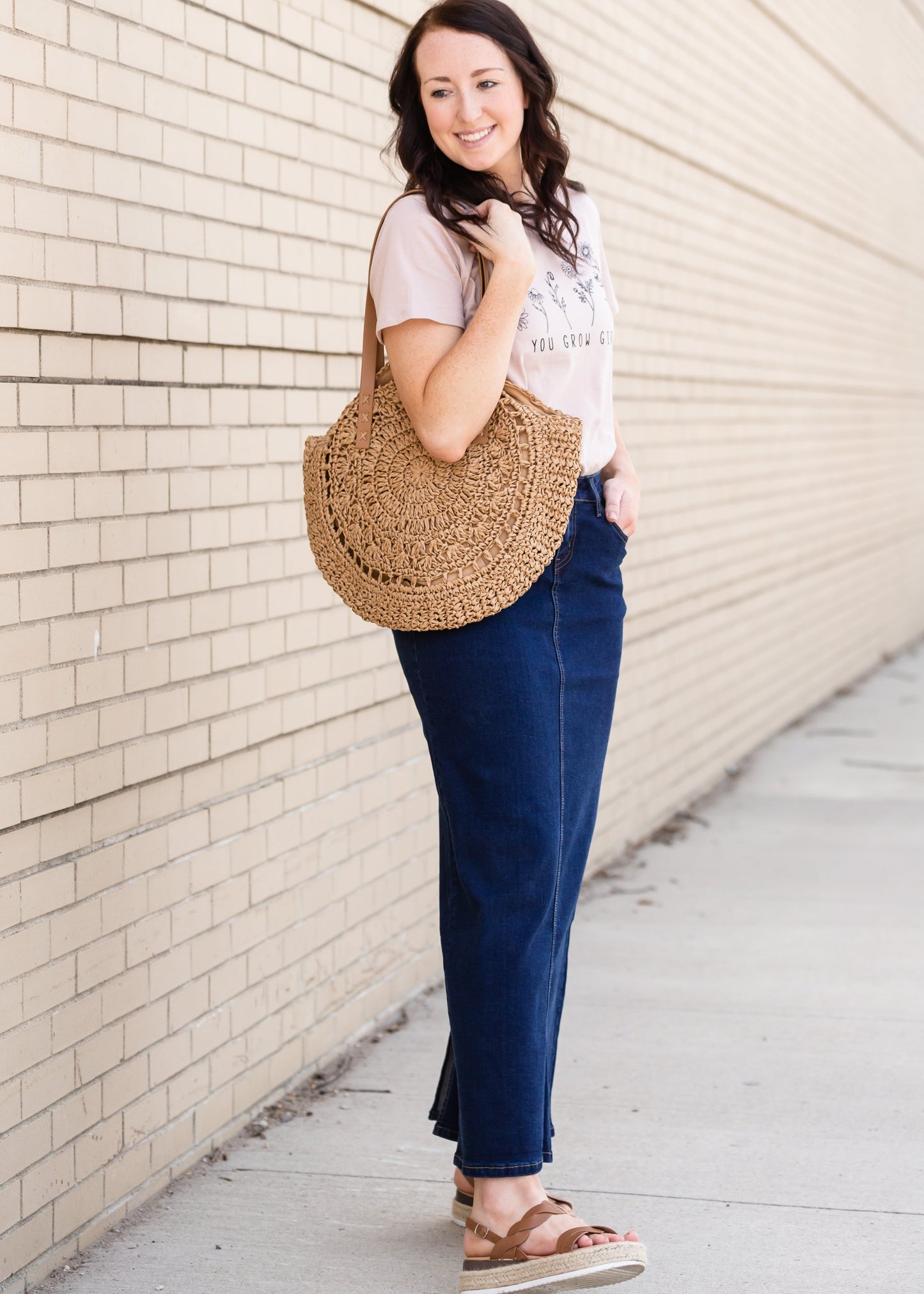 Randi Dark Wash Long Denim Skirt - Final Sale IC Skirts