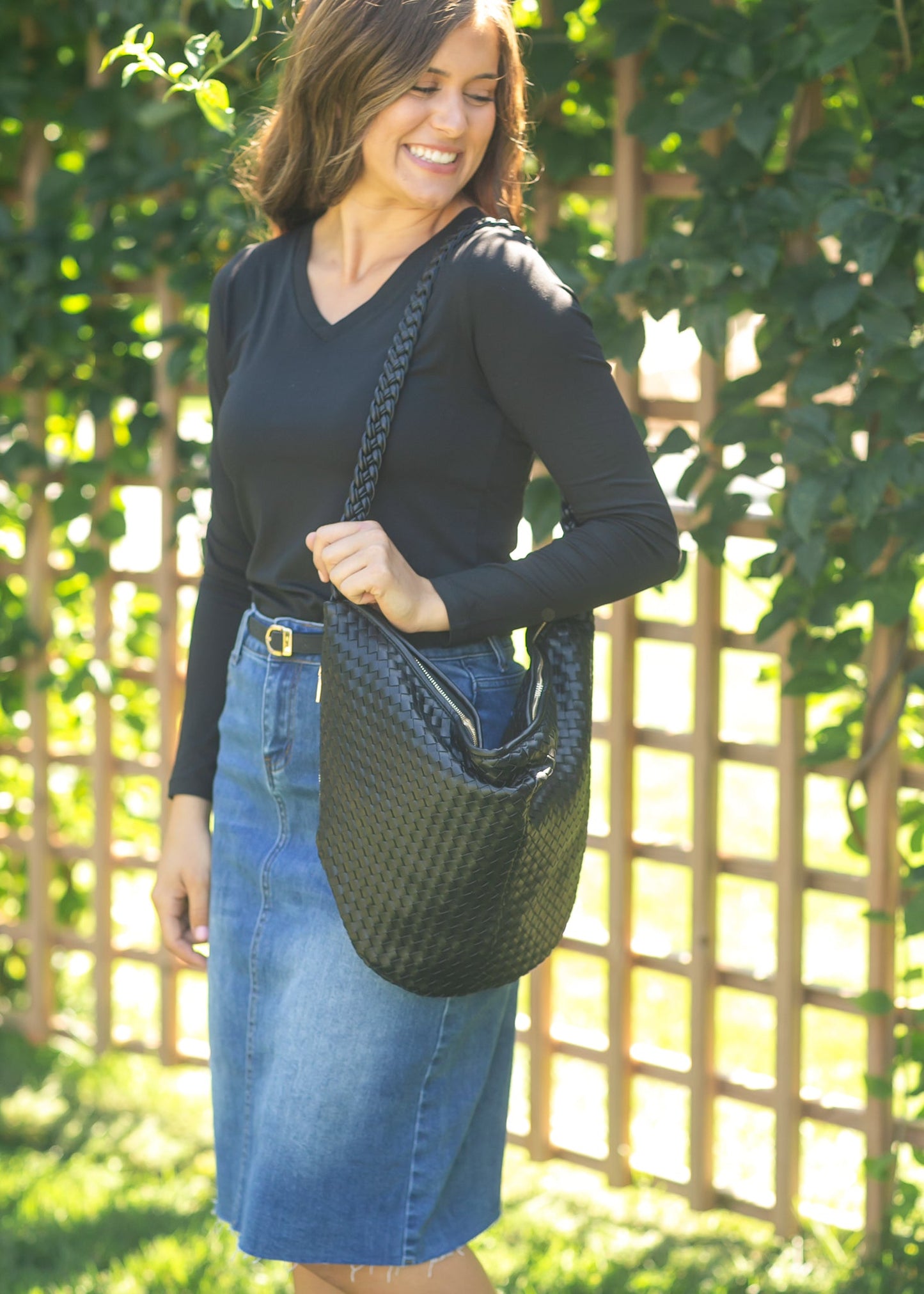 Raquel Black XL Recycled Shoulder Bag Accessories