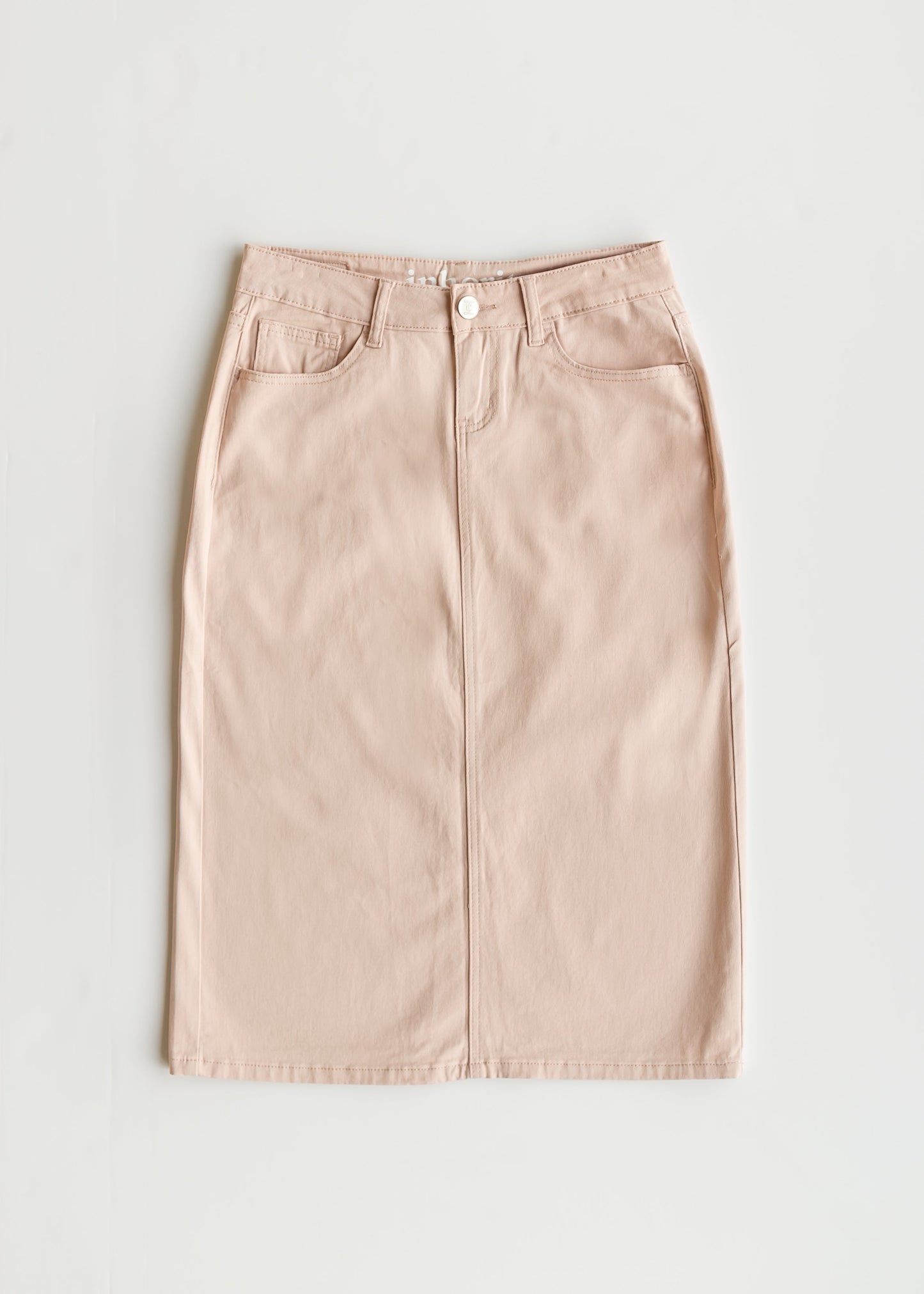 Remi Rose Denim Midi Skirt IC Skirts