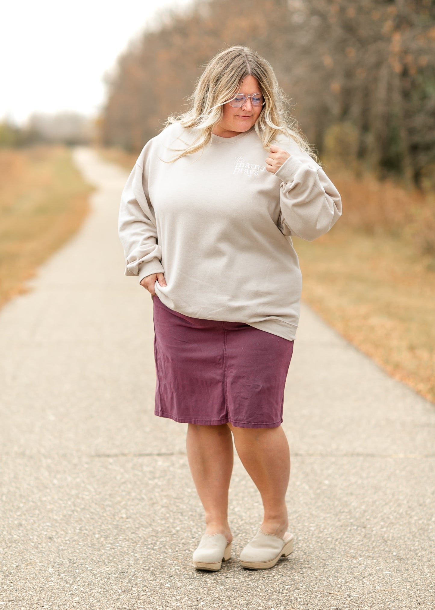 Remi Vintage Orchid Denim Midi Skirt IC Skirts