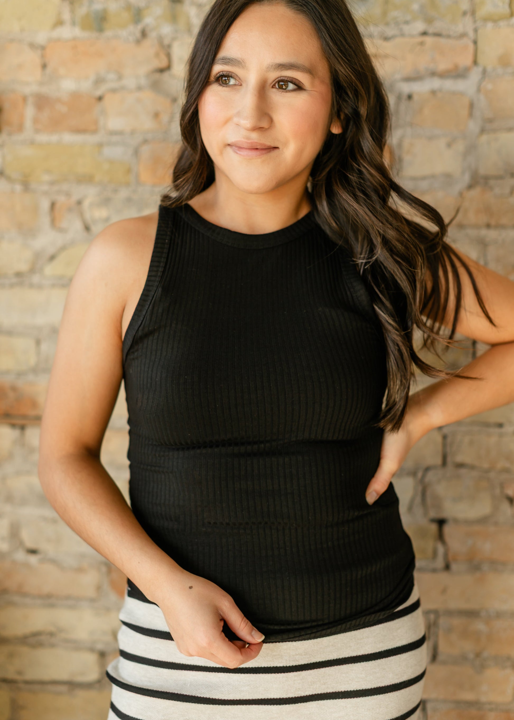 Ribbed Stretchy Layering Tank Top FF Tops