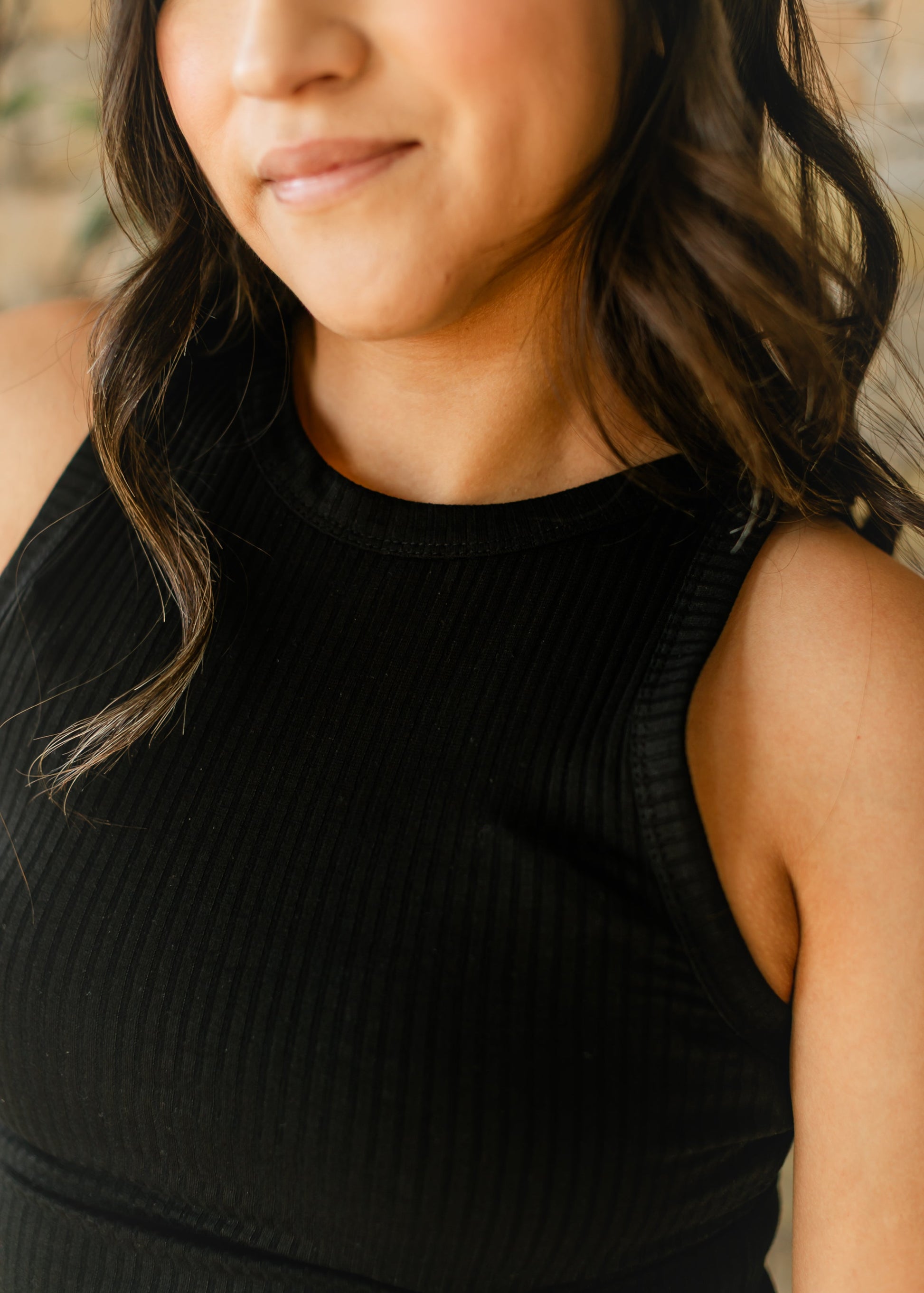 Ribbed Stretchy Layering Tank Top FF Tops