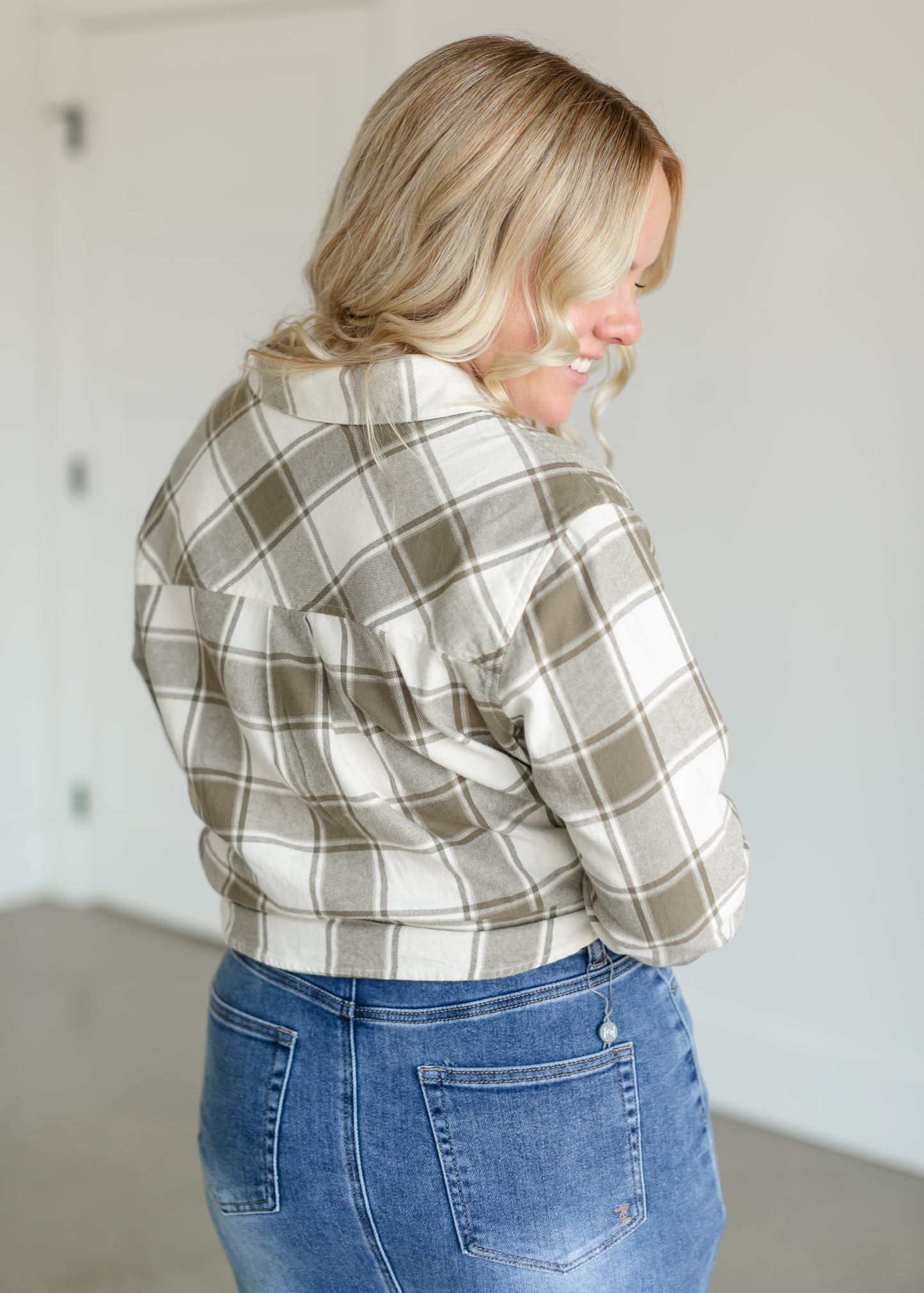 Rory Button Up Plaid Top FF Tops