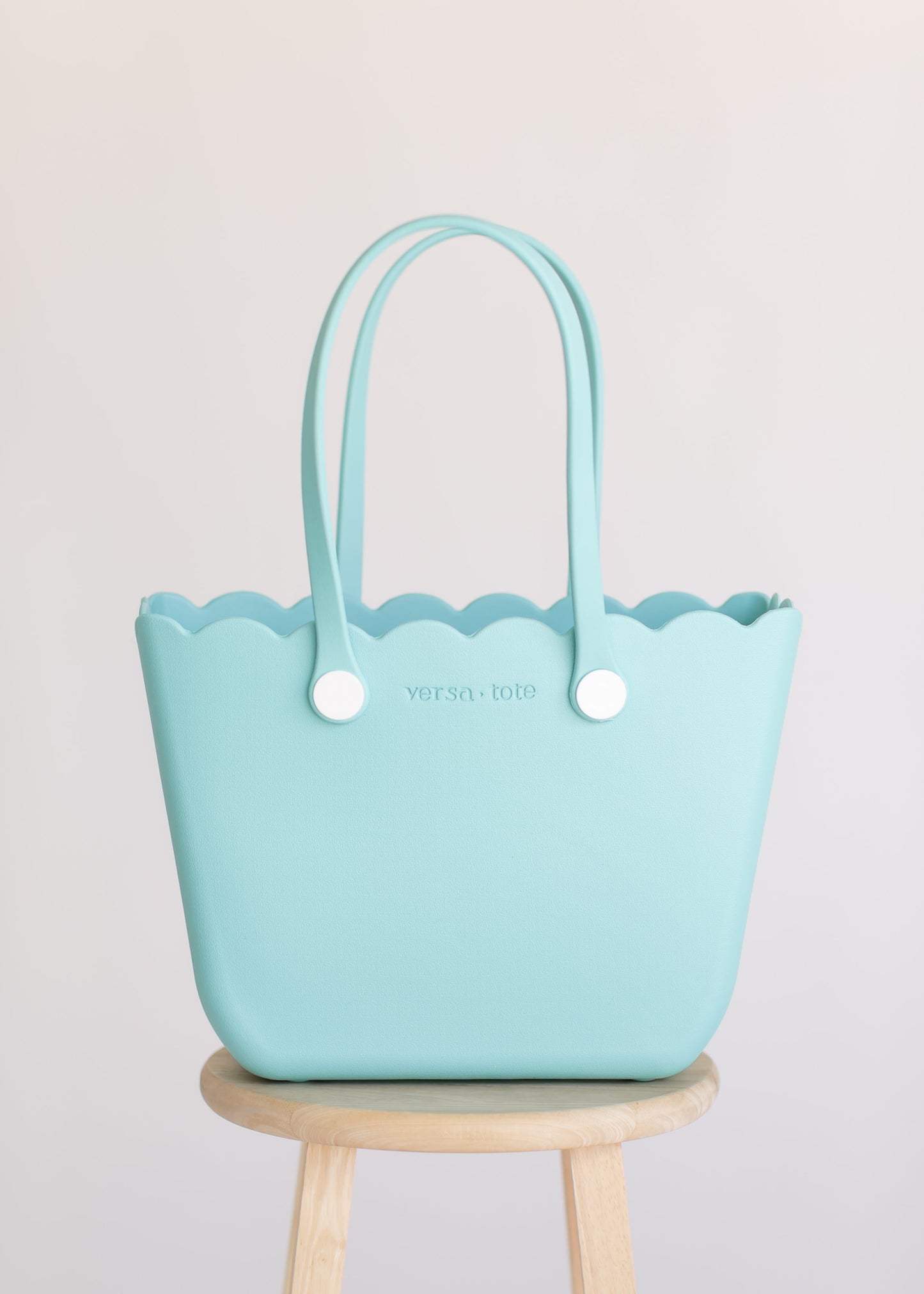 Rose Scalloped Versa Interchangeable Strap Tote Bag Accessories Sky Blue