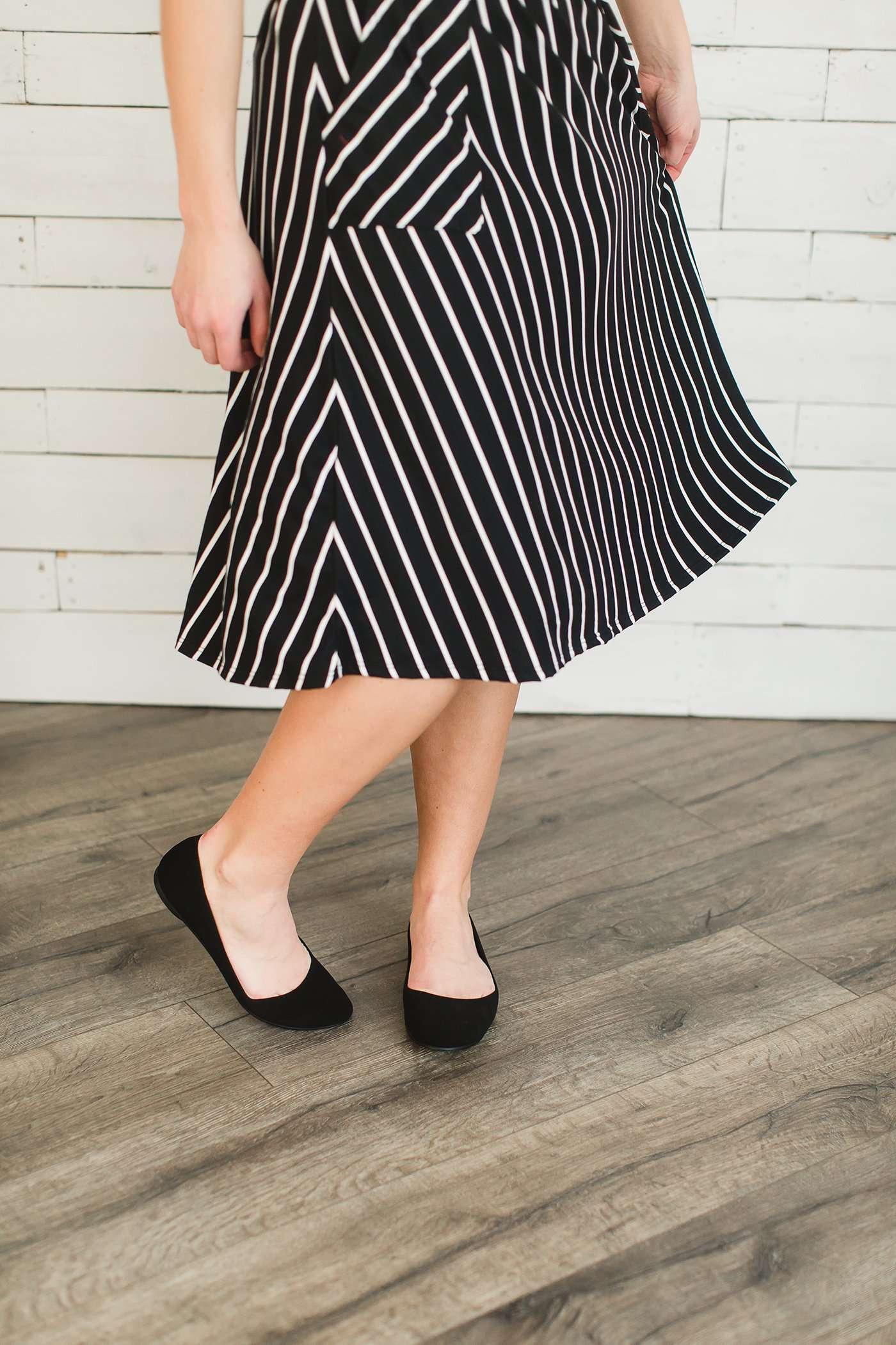 Rounded Toe Ballet Flat-FINAL SALE Shoes Black / 5.5