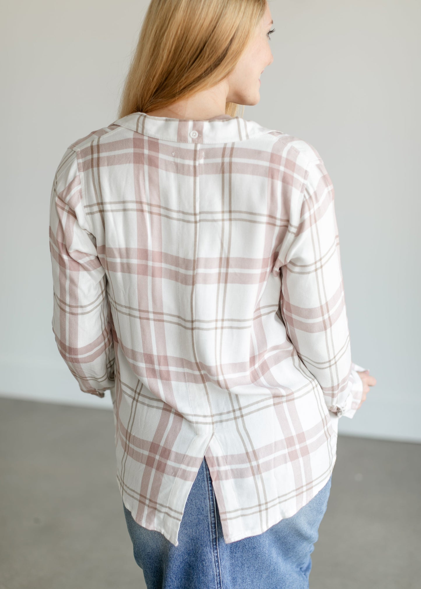 Rumi Button Up Plaid Top FF Tops
