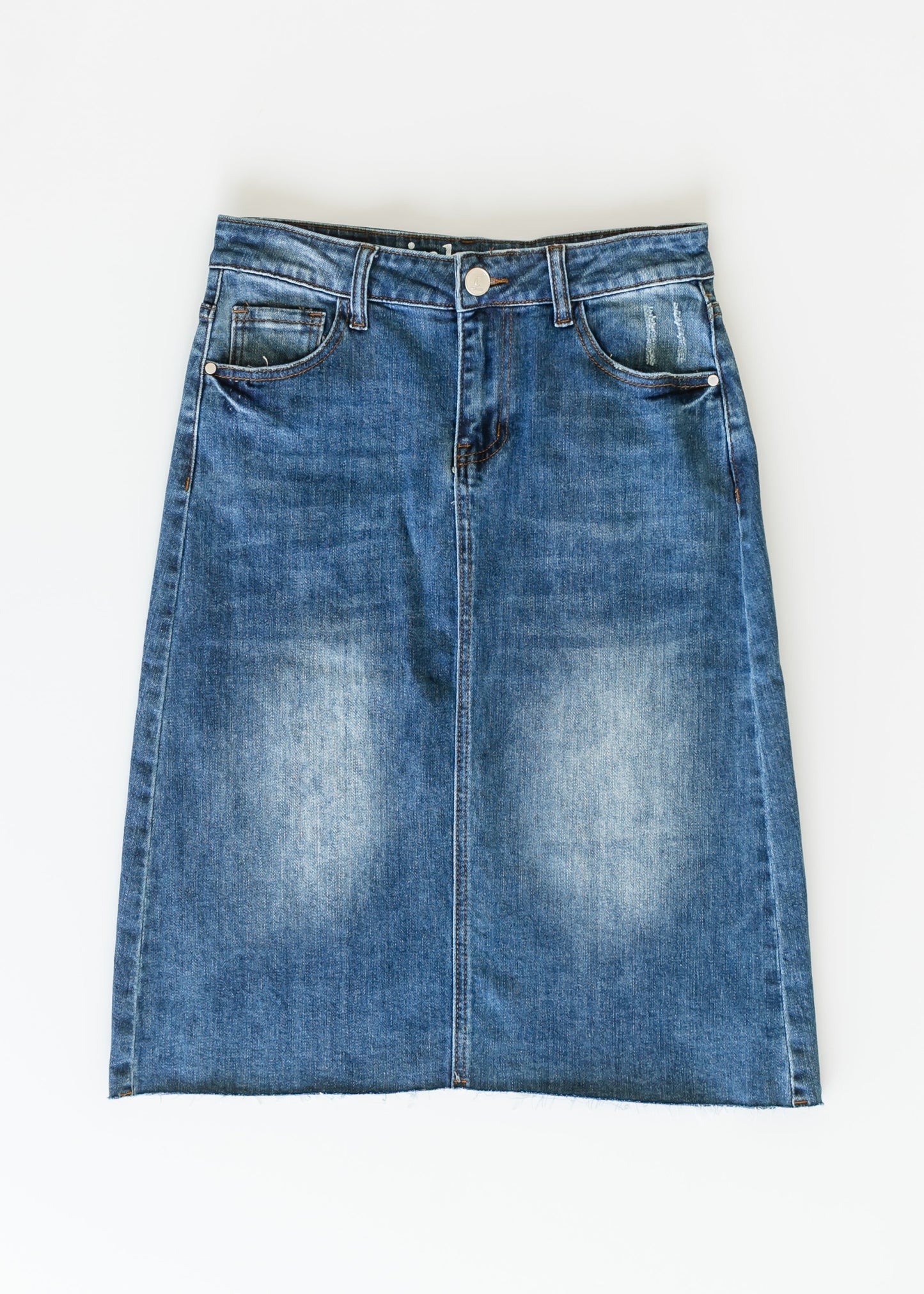 Rylin Raw Hem Midi Skirt IC Skirts