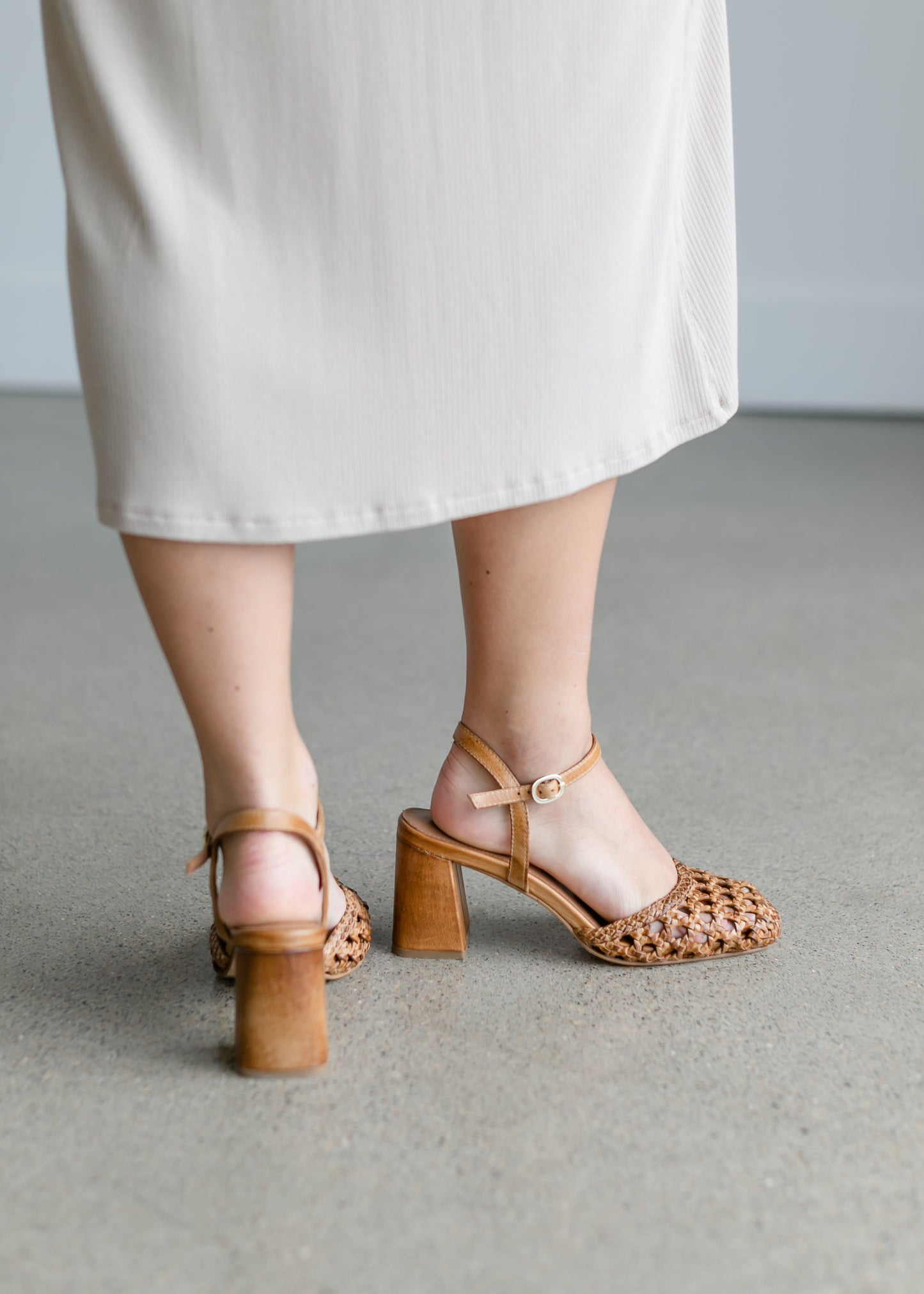 Seychelles® Bali Leather Ratten Block Heel Shoes