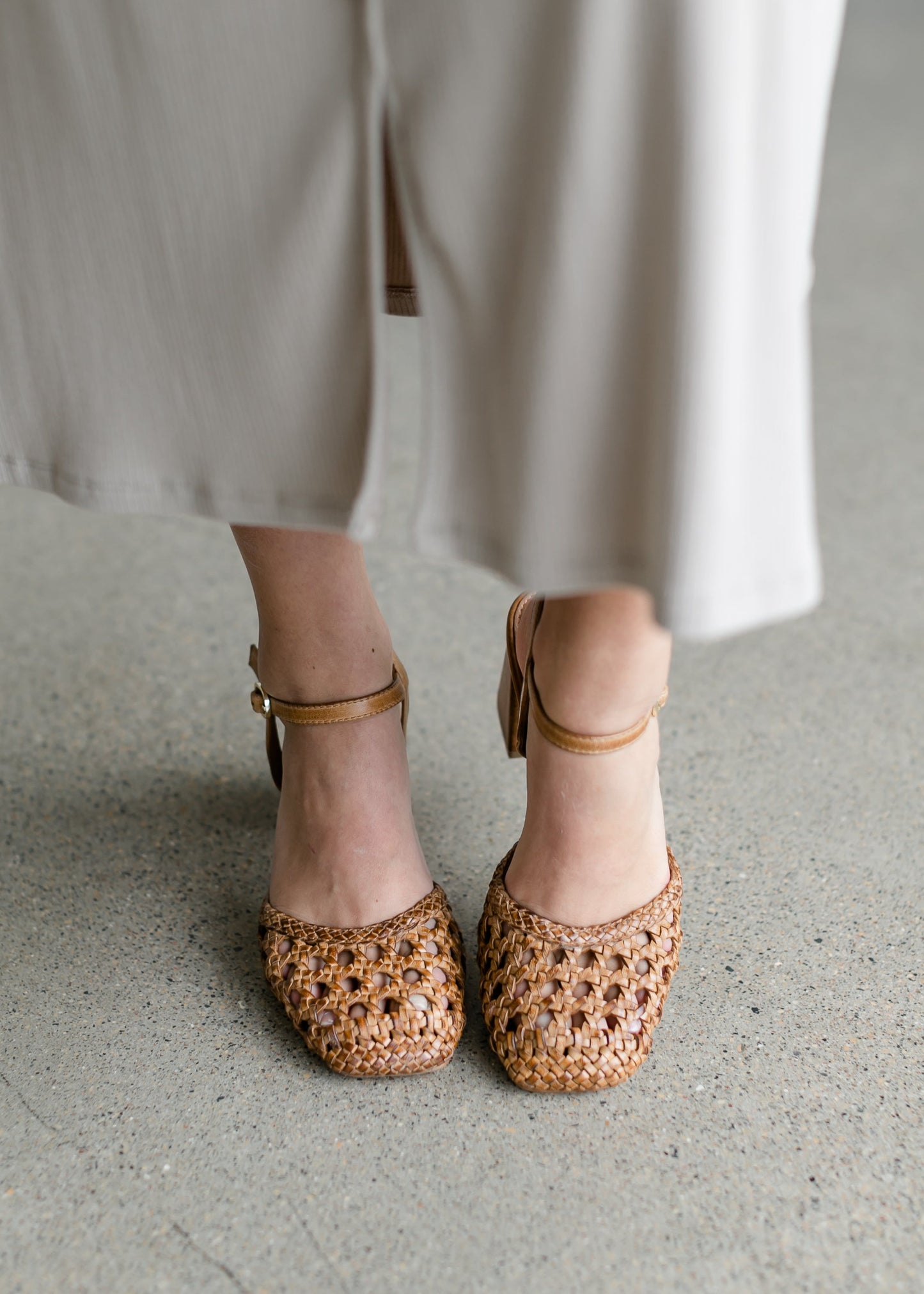 Seychelles® Bali Leather Ratten Block Heel Shoes