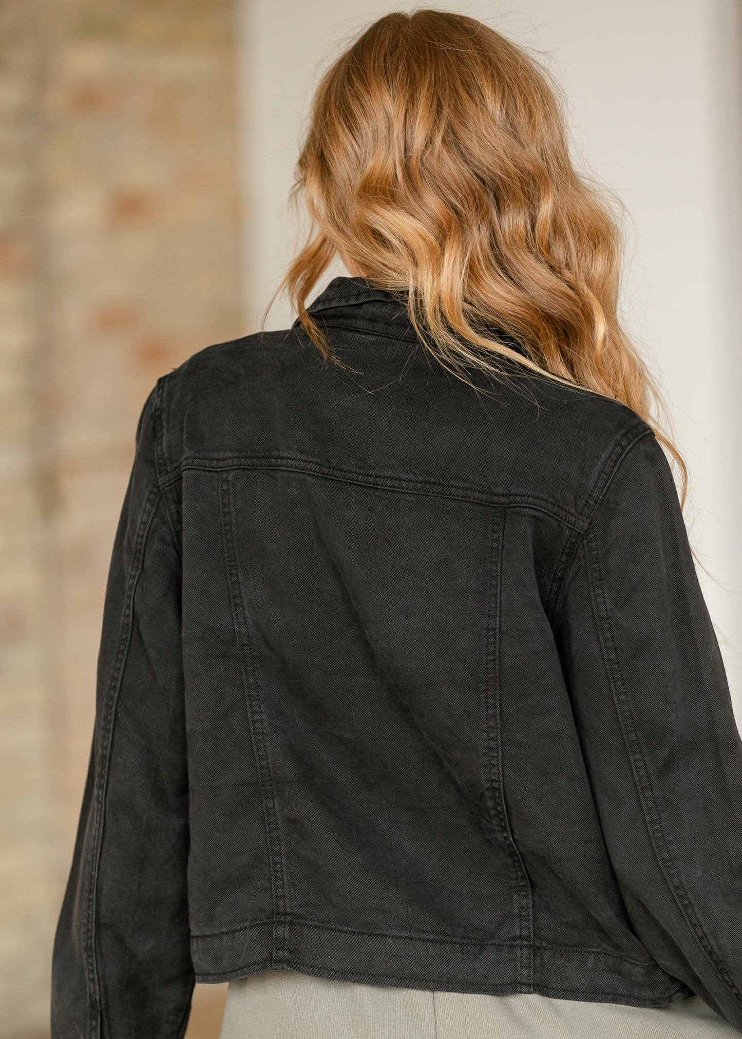 Shea Black Lightweight Denim Jacket IC Tops