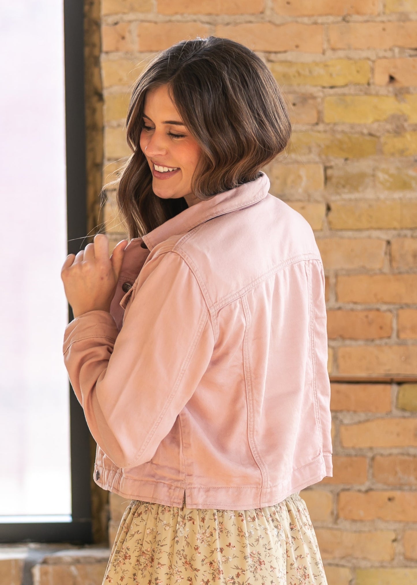 Shea Blush Lightweight Denim Jacket IC Layering Essentials