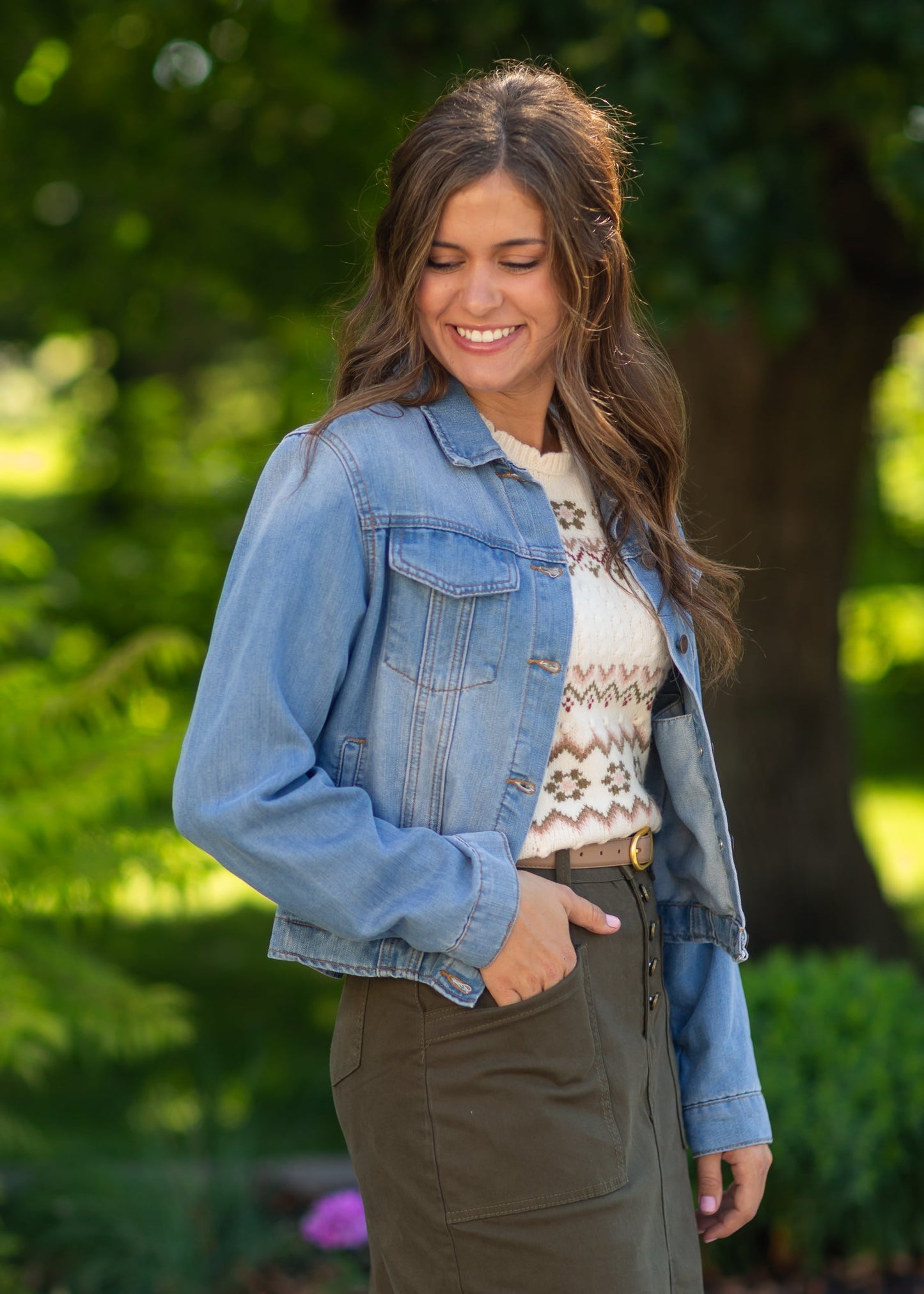 Shea Lightweight Denim Jacket IC Tops