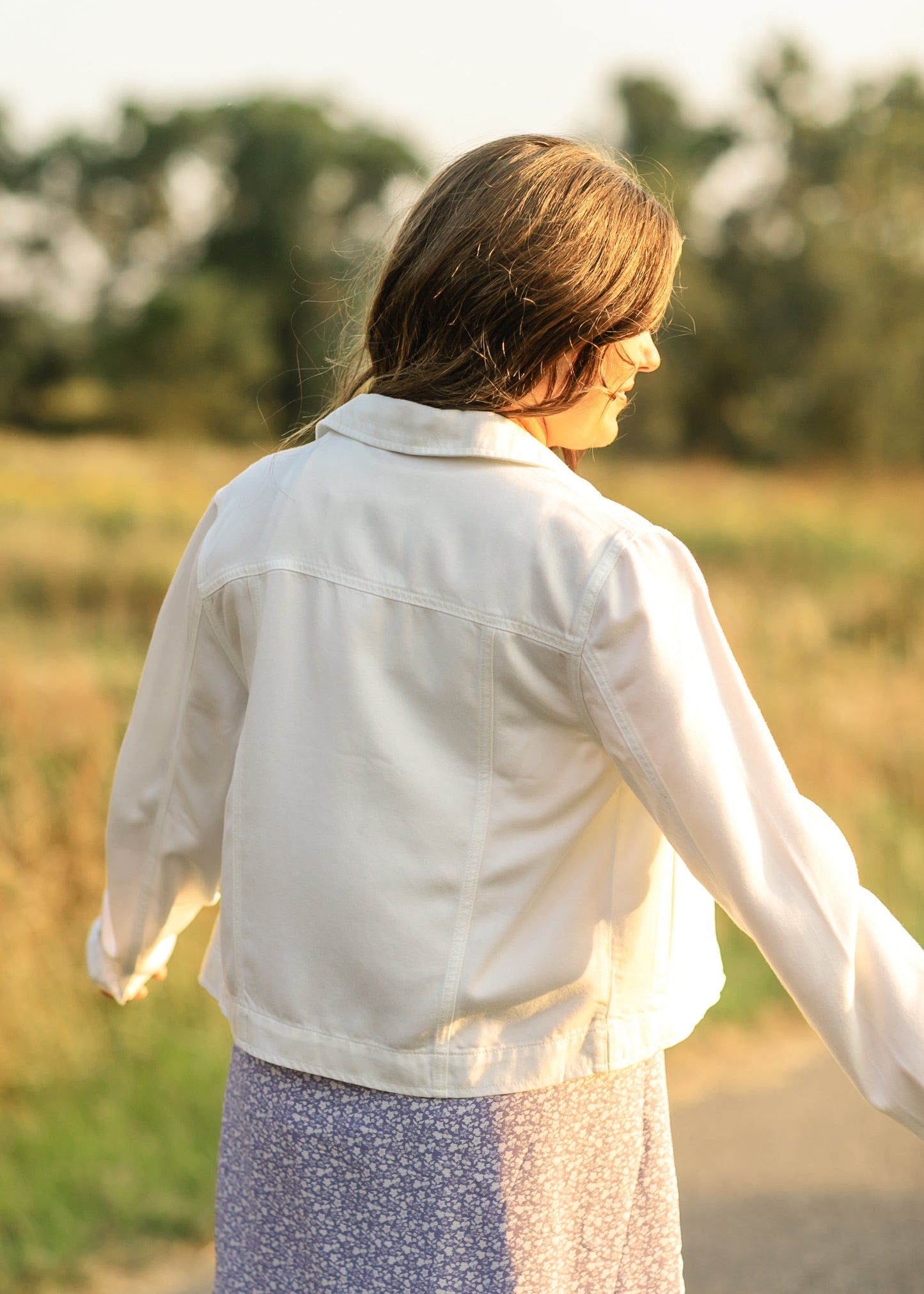 Shea White Lightweight Denim Jacket IC Layering Essentials