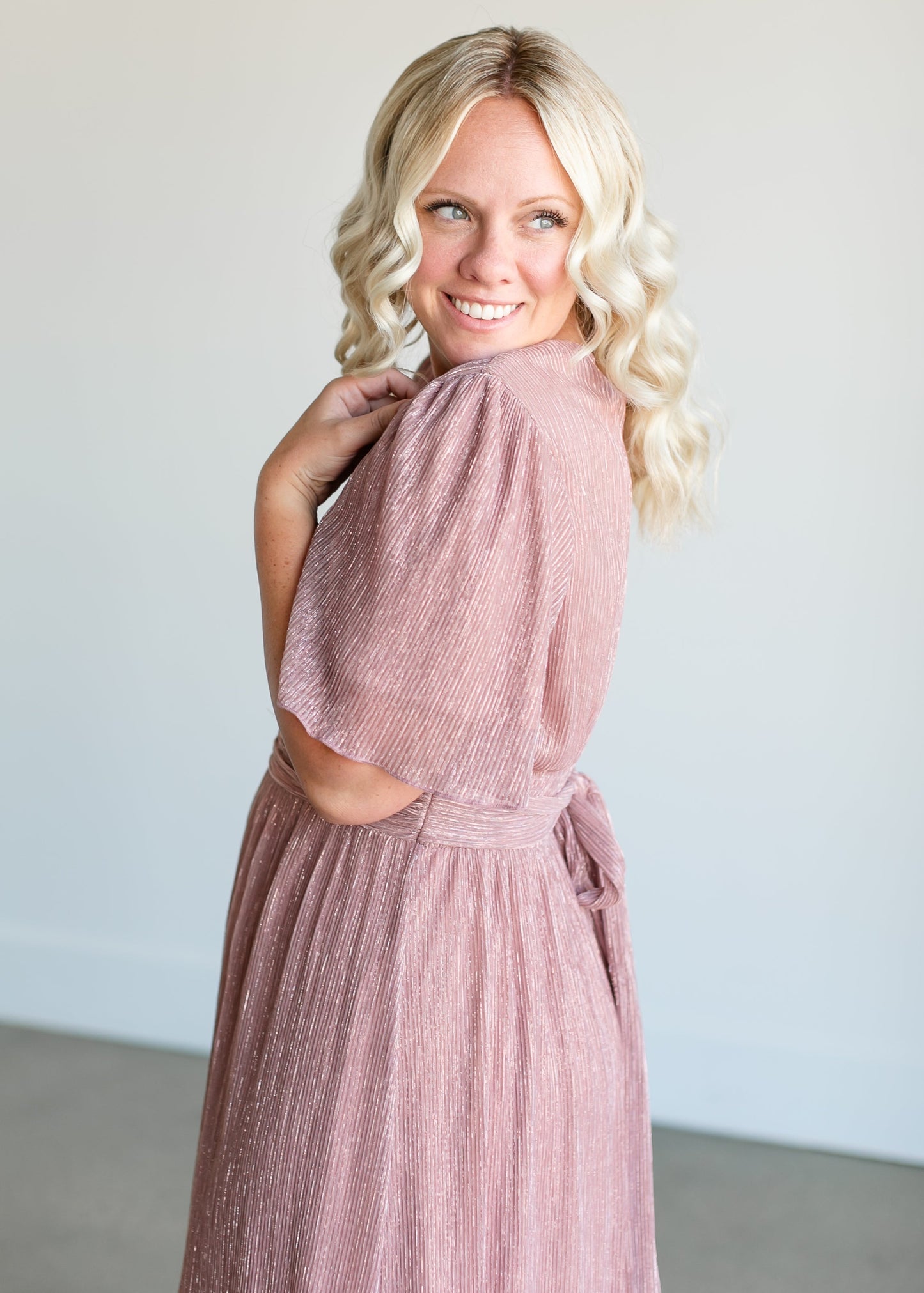 Shimmery Crinkle Maxi Dress FF Dresses