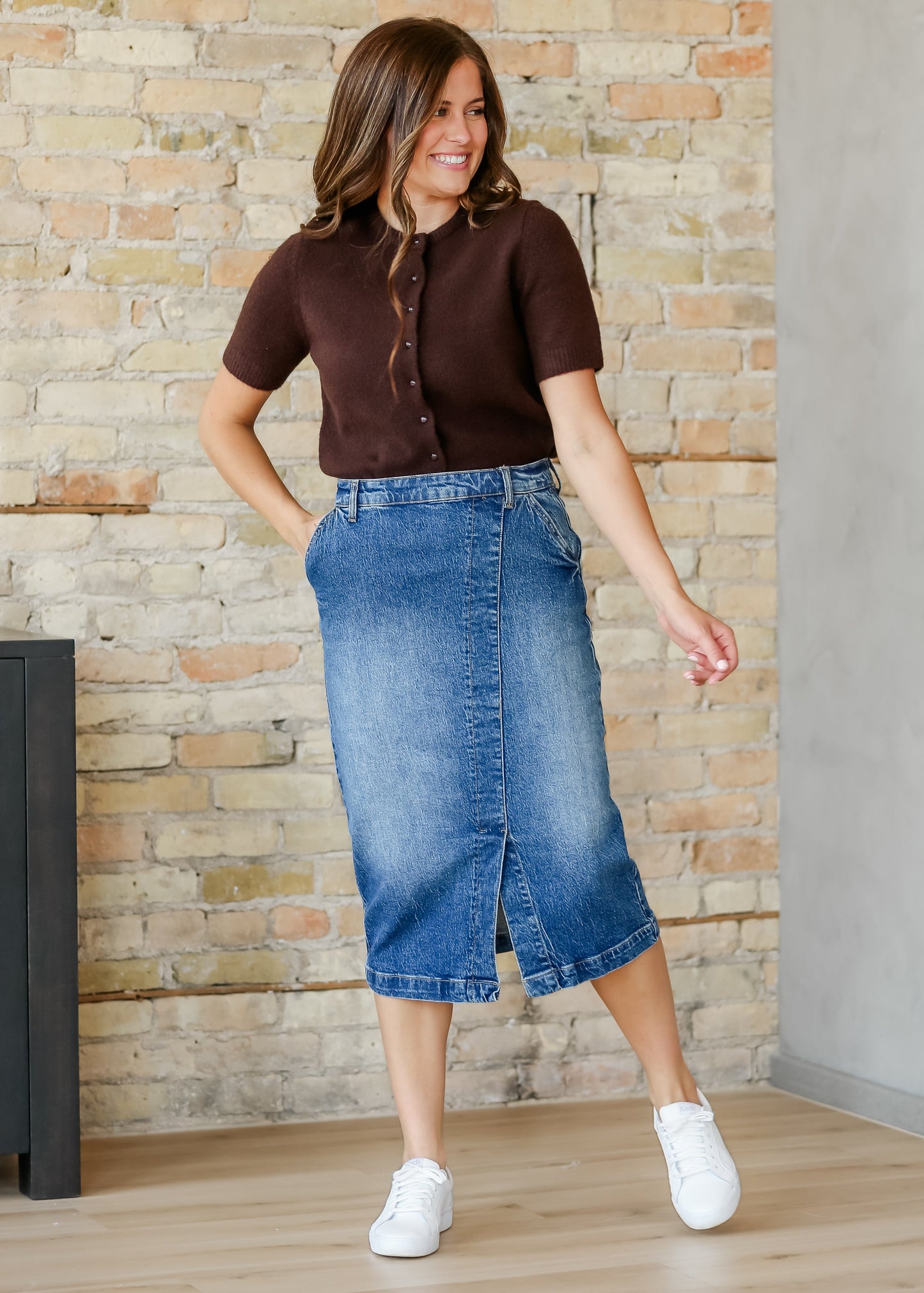 Short Sleeve Button Cardigan FF Layering Essentials