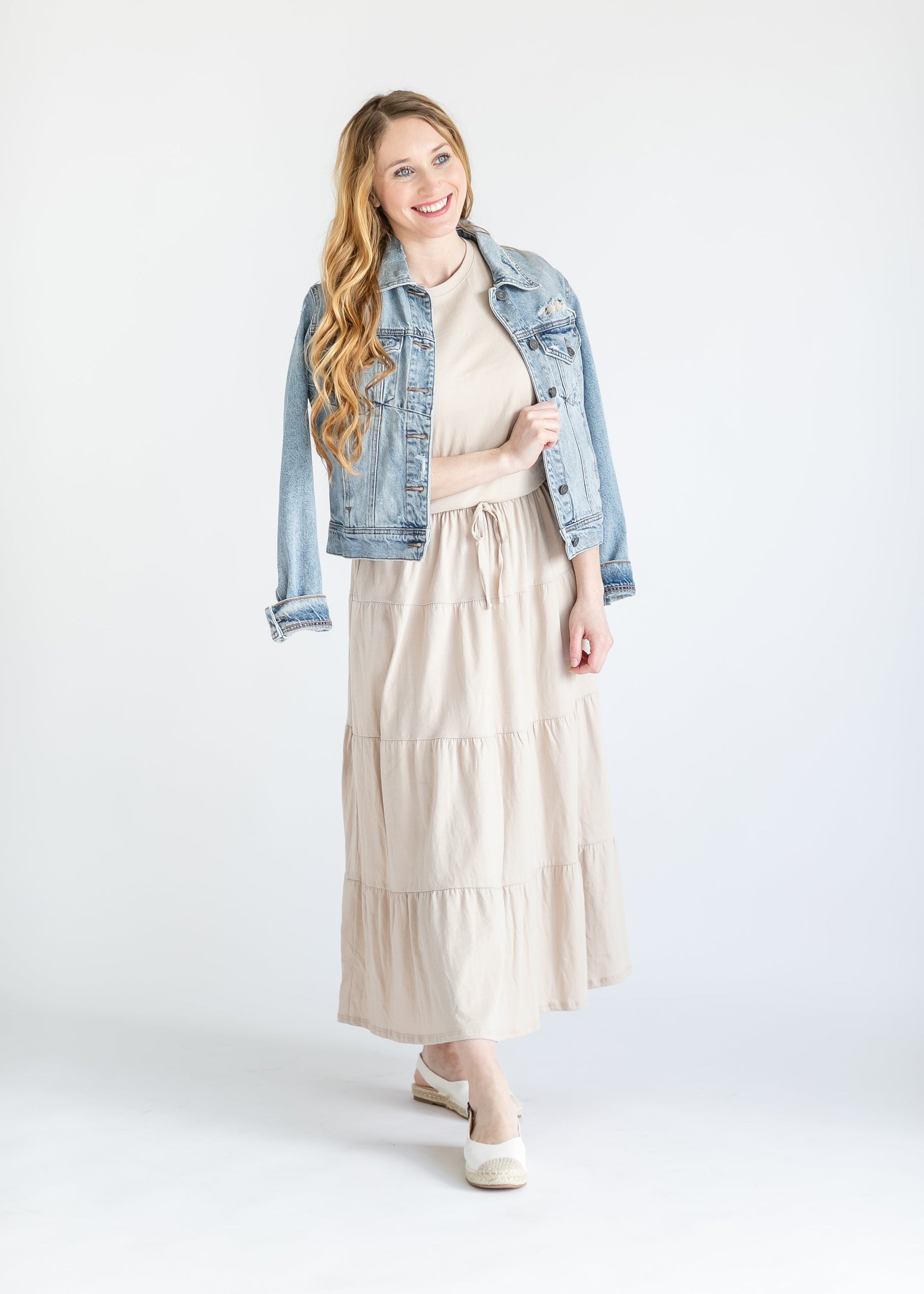 Short Sleeve Maxi Skirt Set FF Tops