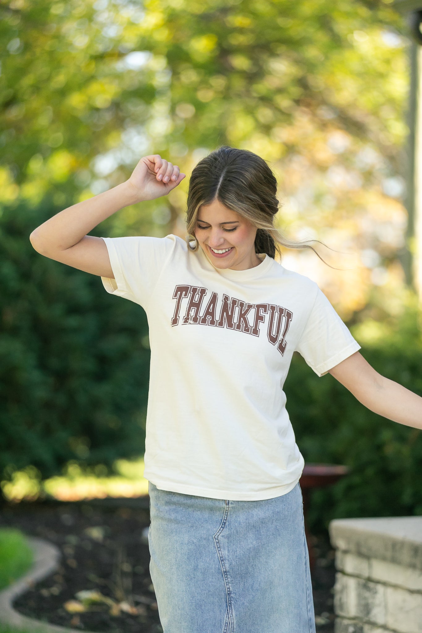 Short Sleeve Thankful Graphic Tee FF Tops