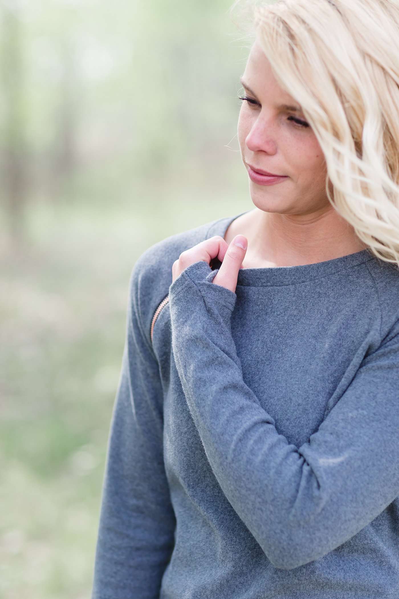 Side Zip Detail Top Tops