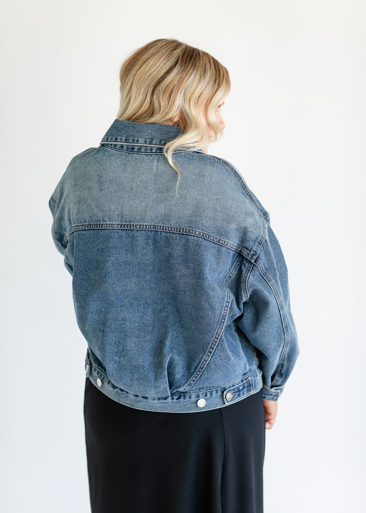 Sienna Washed Denim Jacket FF Tops