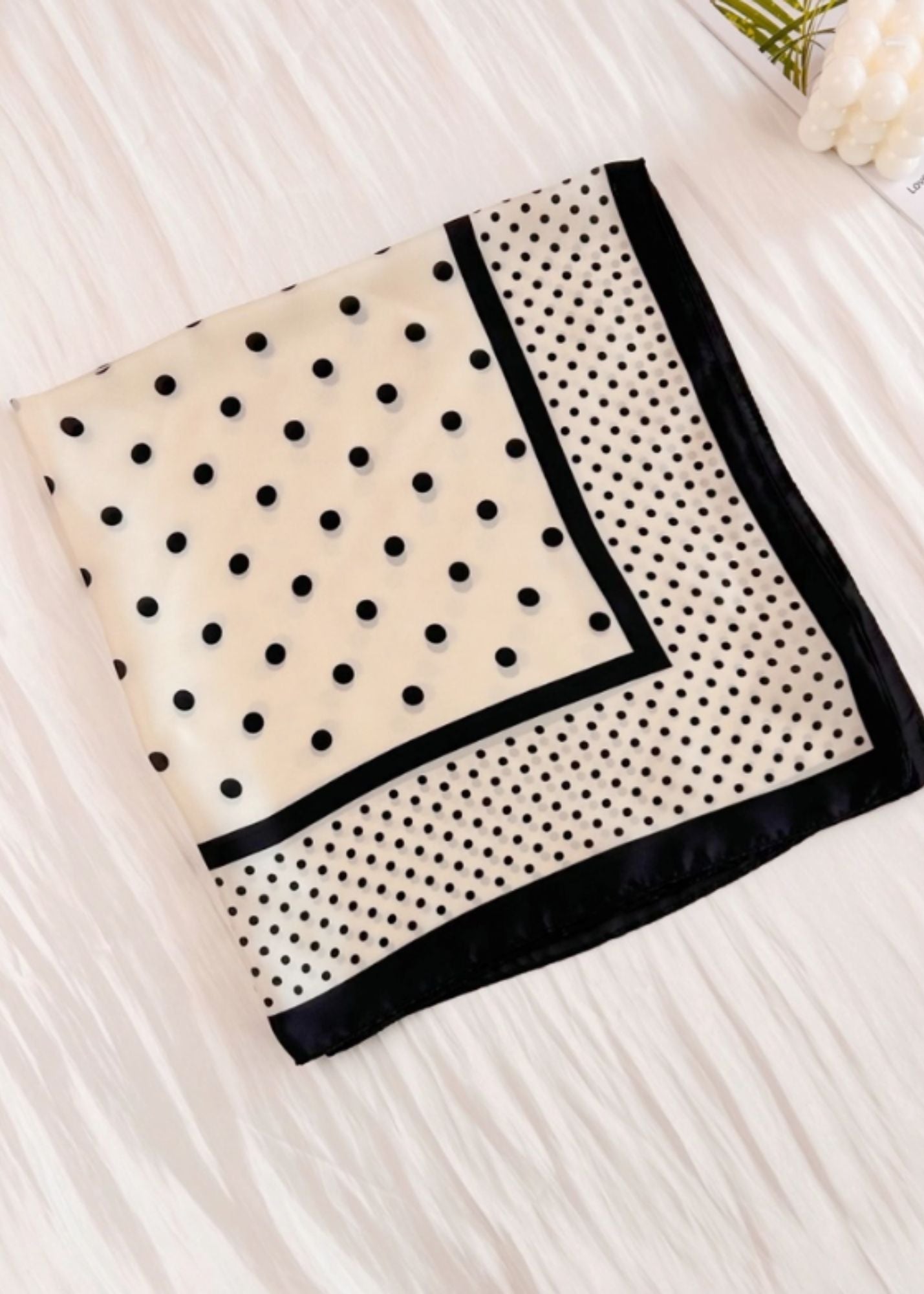 Silky Polka Dot Bandana Accessory