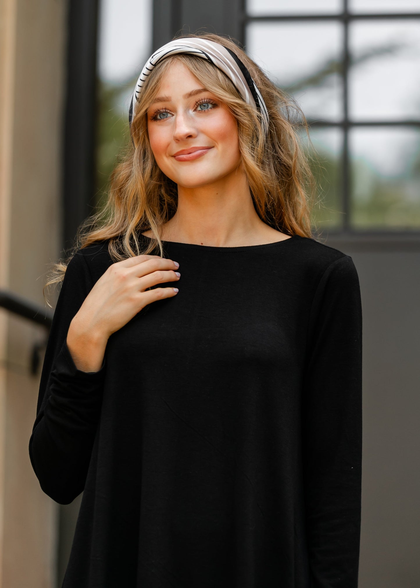 Silky Simple Printed Square Scarf Accessory