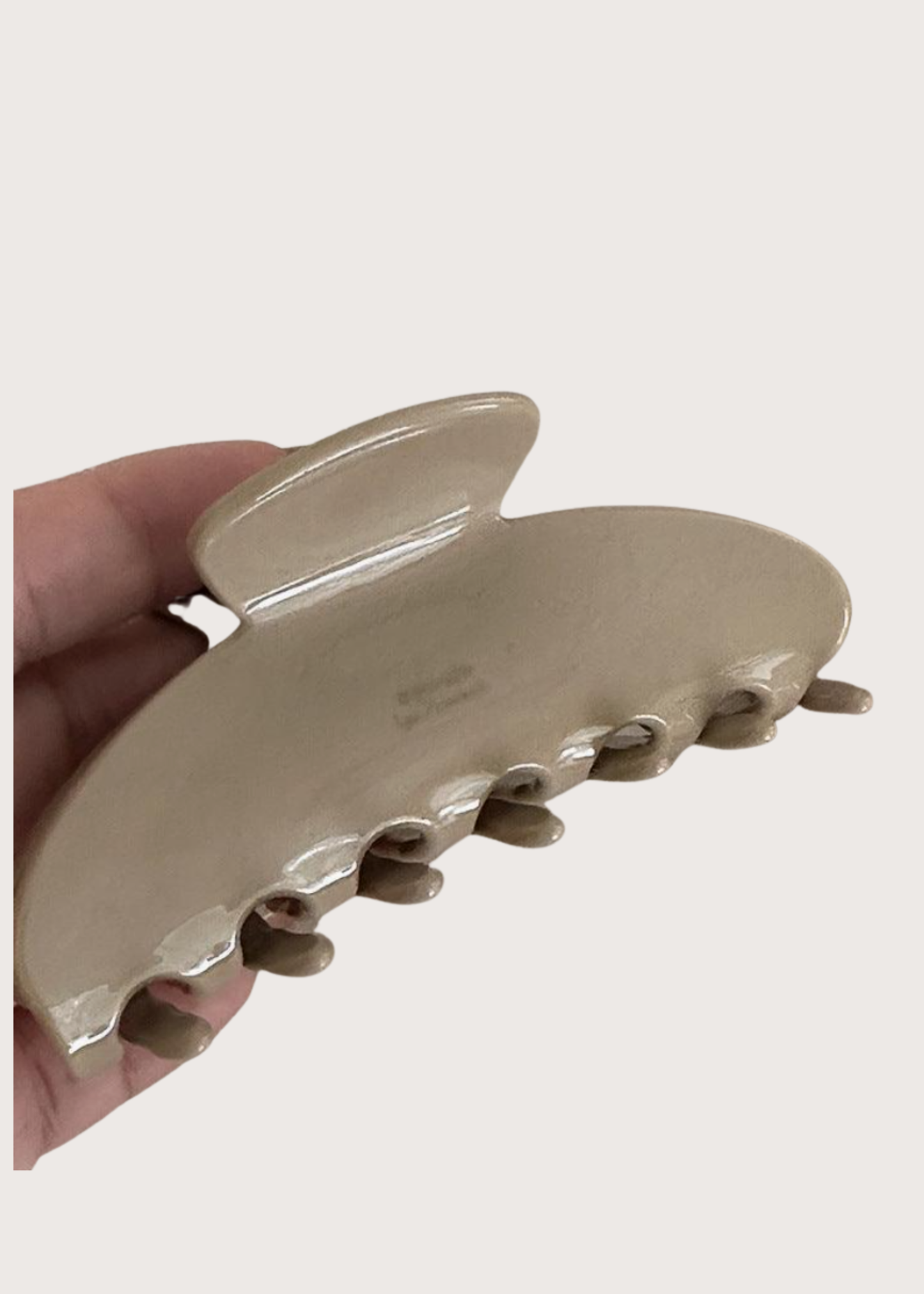Simple Oat Beige Claw Clip Accessory