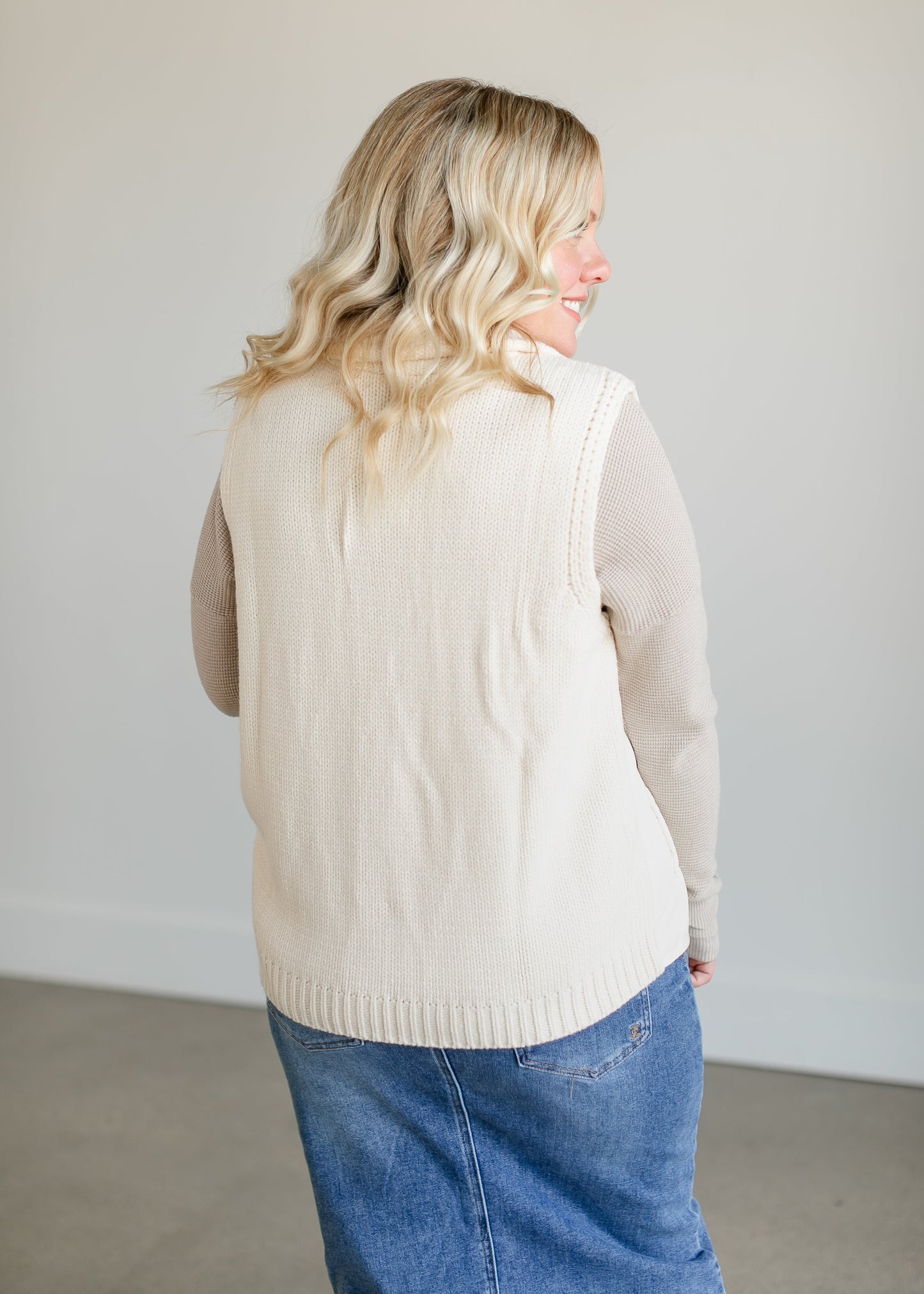 Snap Up Active Knit Vest FF Tops