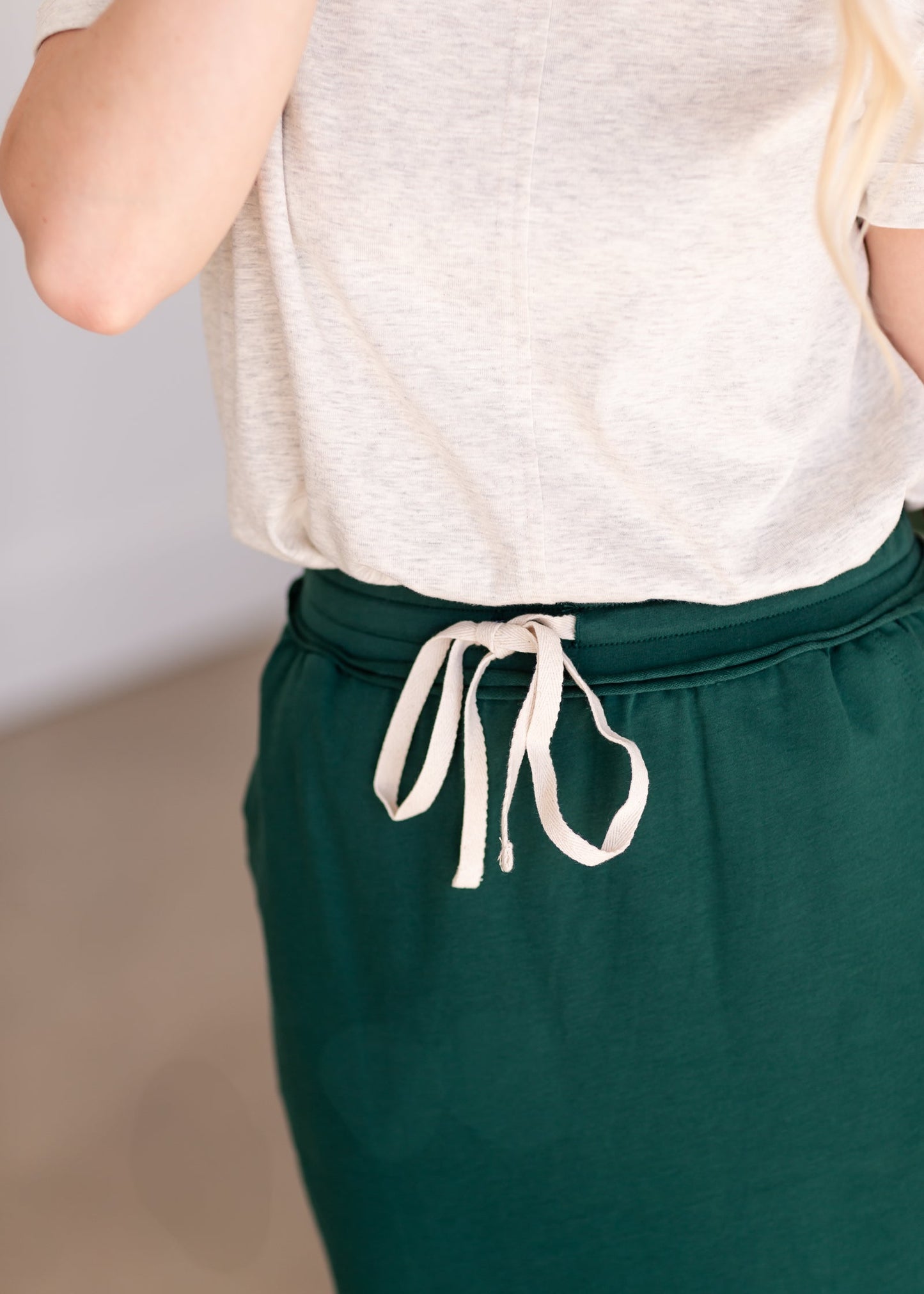 Soft Cotton Drawstring Midi Skirt - FINAL SALE Skirts