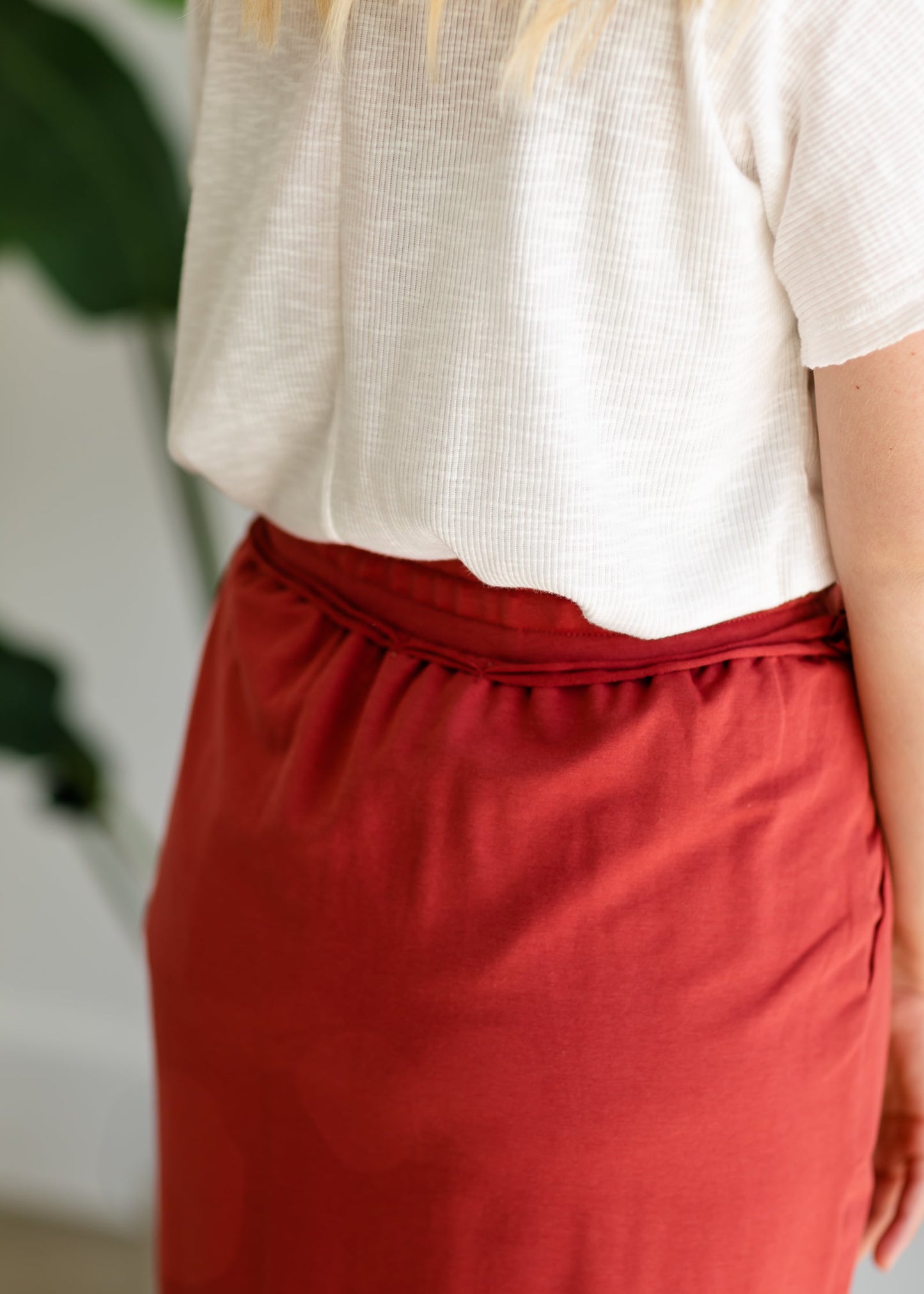 Soft Cotton Drawstring Midi Skirt - FINAL SALE Skirts