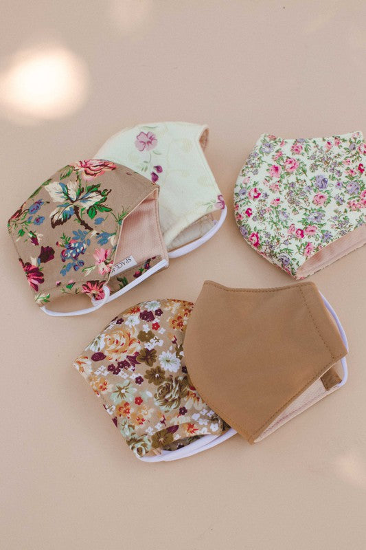 Soft Cotton Reusable Floral Facemask - Adult Accessories