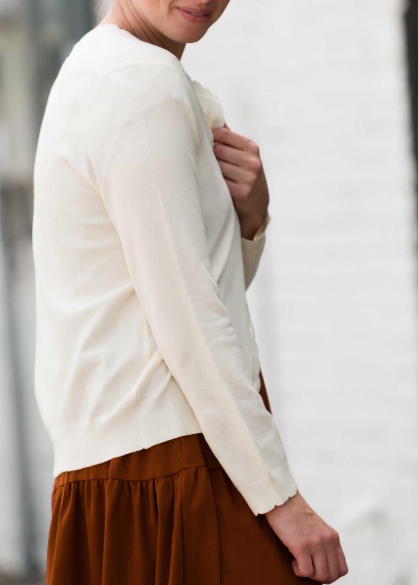 Soft Scalloped Hem Cardigan - FINAL SALE Layering Essentials