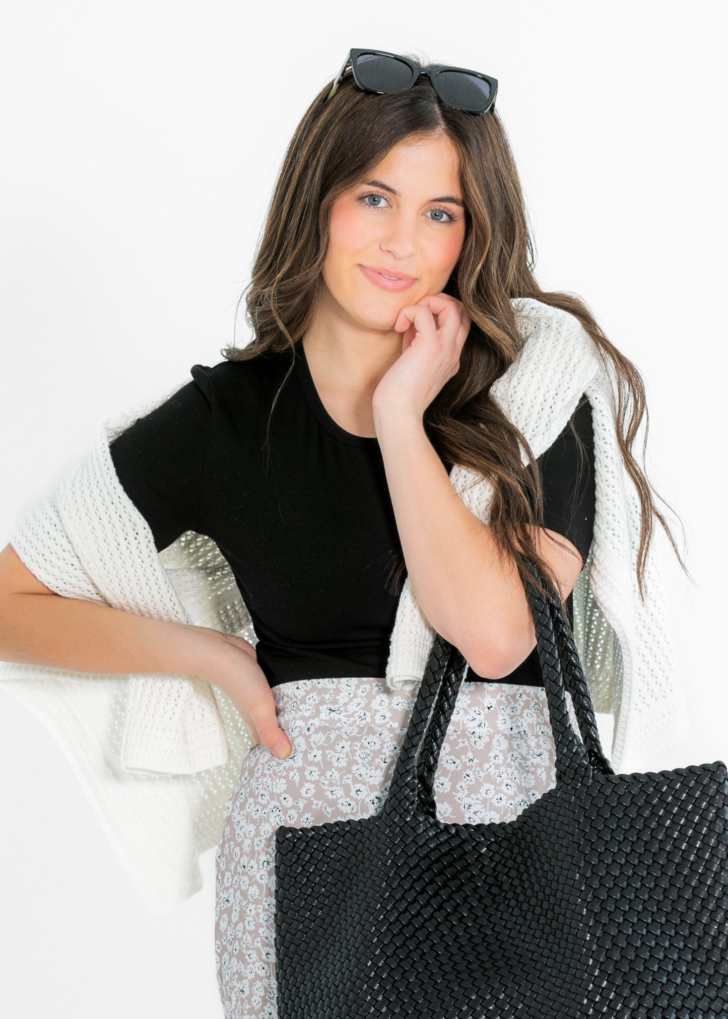Solana Woven Vegan Leather Tote Accessories